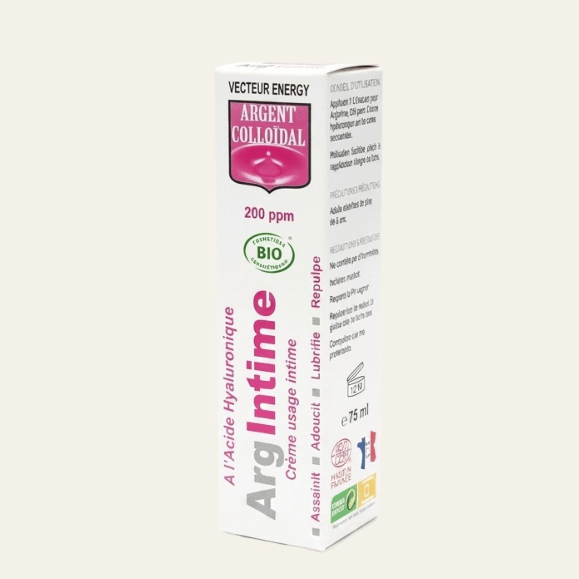 Arg’Intime Bio – Crème intime argent colloïdal 200 ppm
