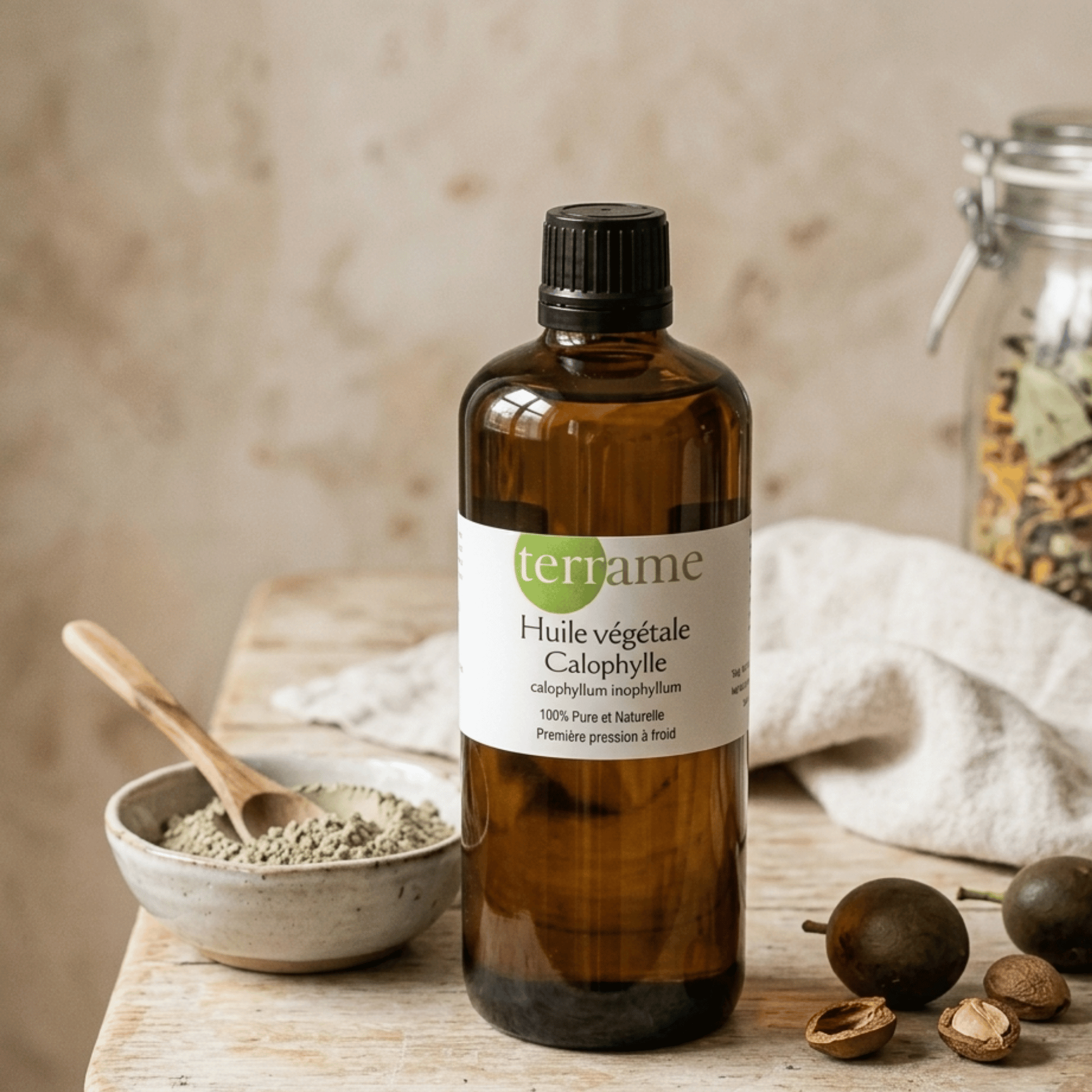 Huile de calophylle bio et suisse de terrame