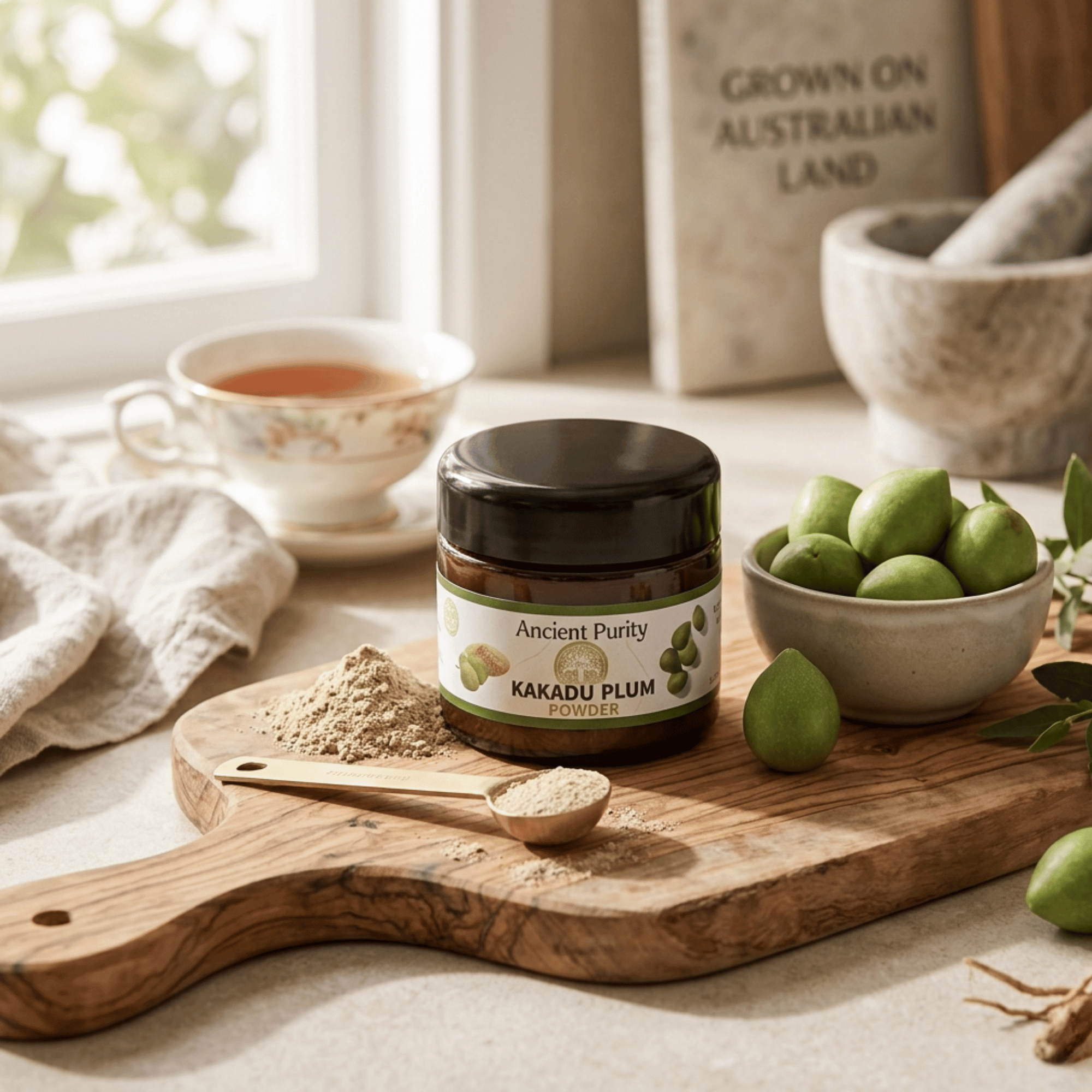 Poudre de kakadu Plum bio vendu en suisse chez terrame
