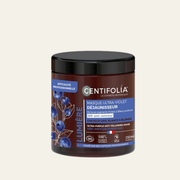 Masque Ultra-Violet Déjaunisseur Centifolia aux pigments violets et bleus naturels. Neutralise les reflets jaunes et orangés des cheveux blonds, blancs ou gris.