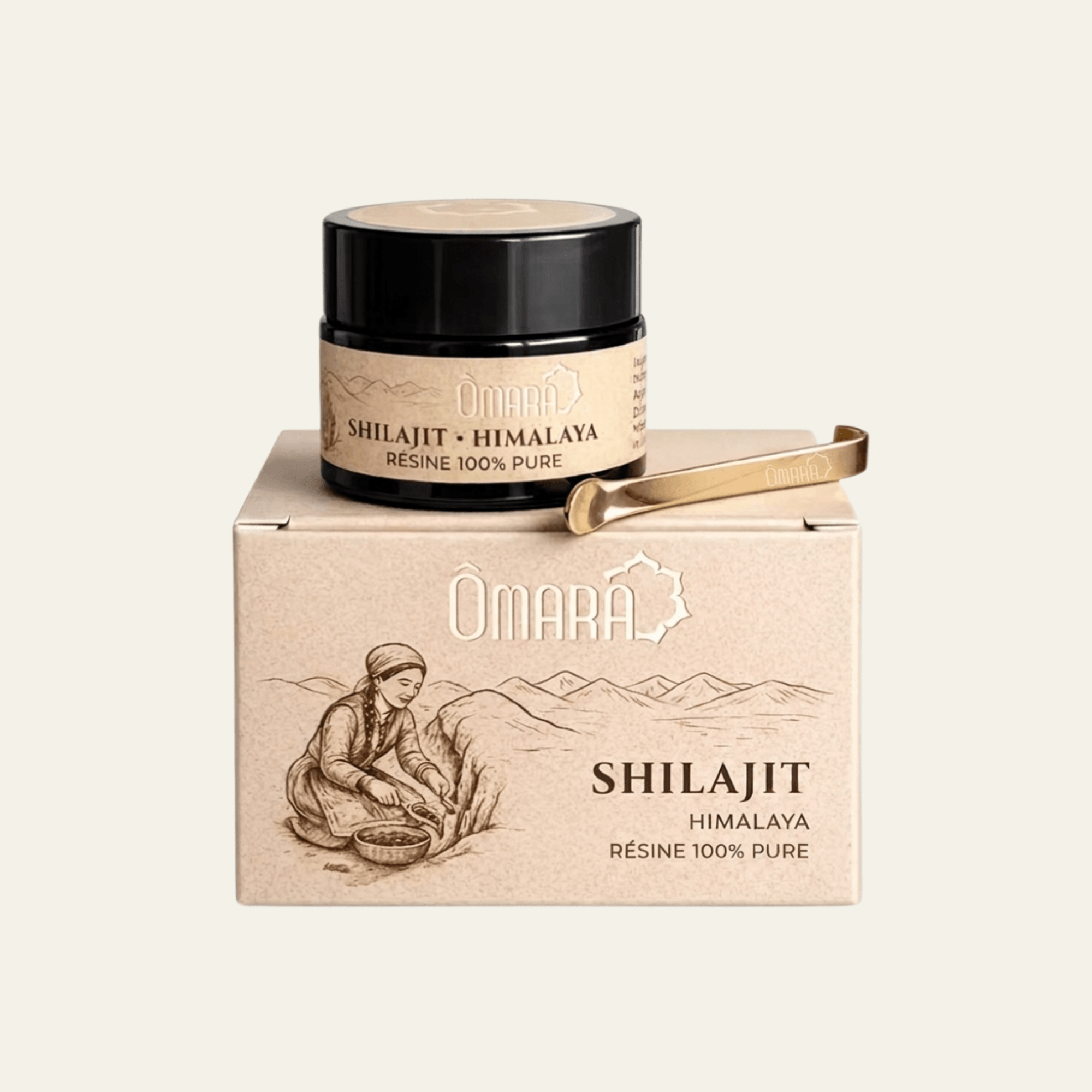 résine de shilajit pur de l'himalaya testé en laboratoire avec haut taux d'acide fulvique