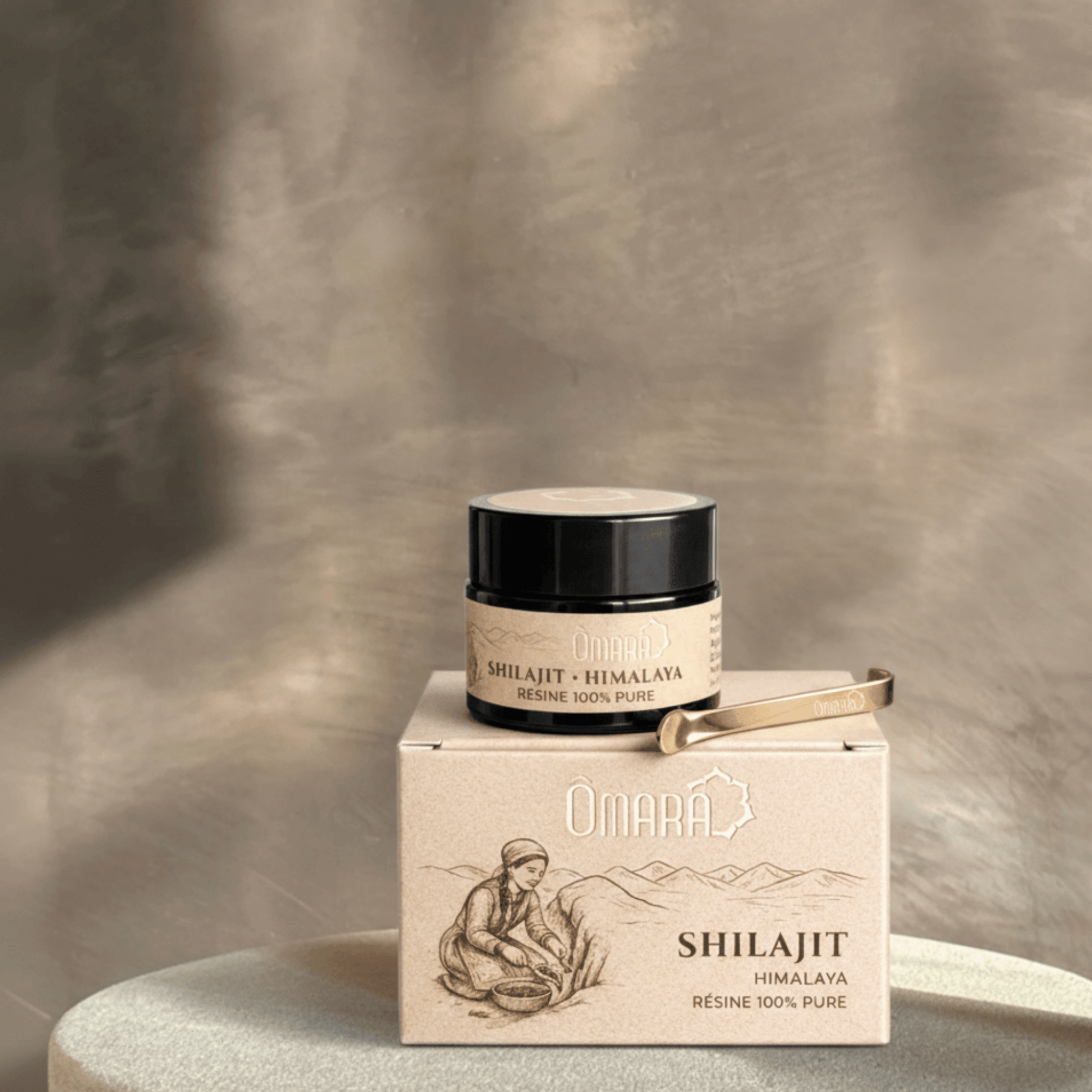 résine de shilajit pur de l'himalaya testé en laboratoire avec haut taux d'acide fulvique