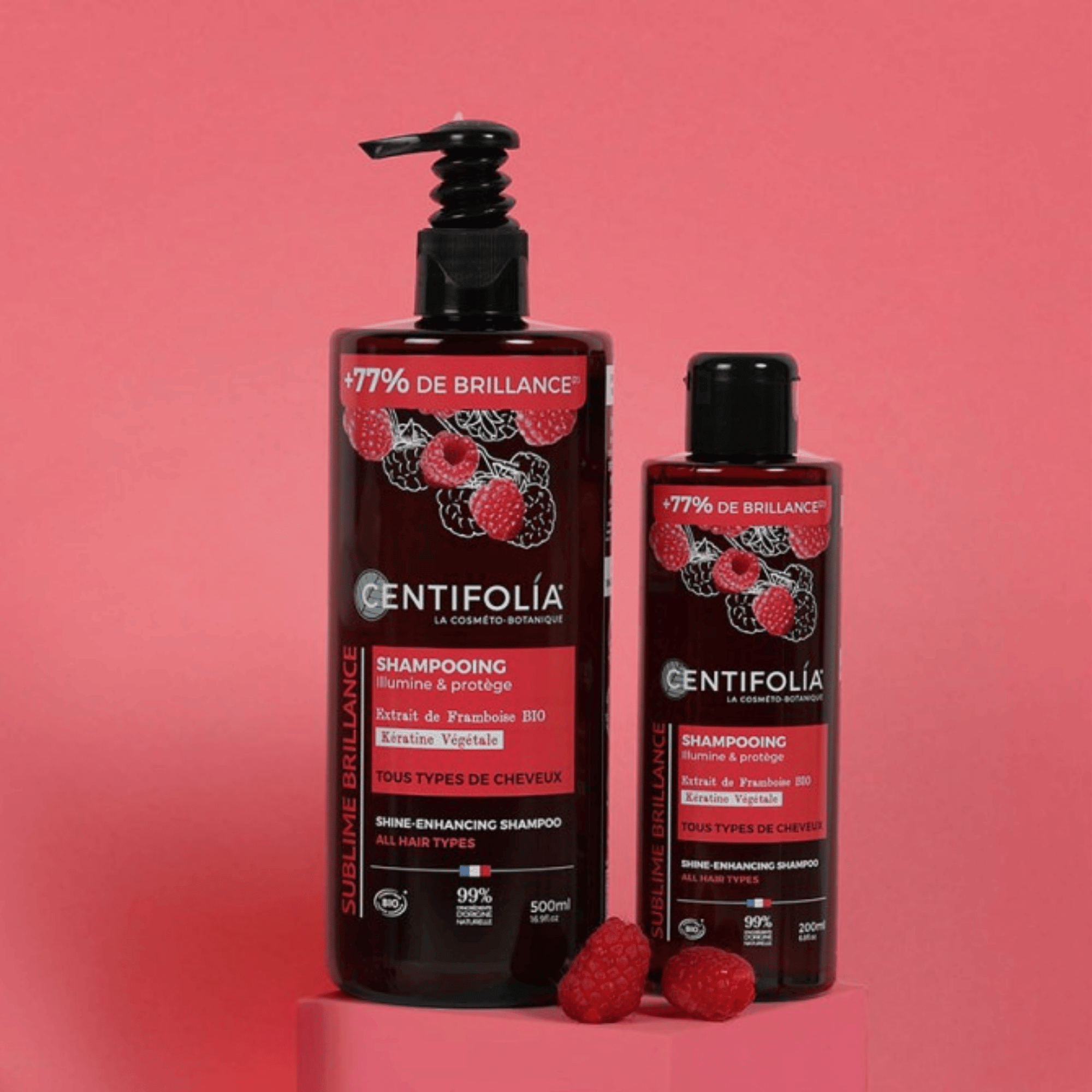 Shampooing Brillance Framboise bio suisse vendu chez terrame