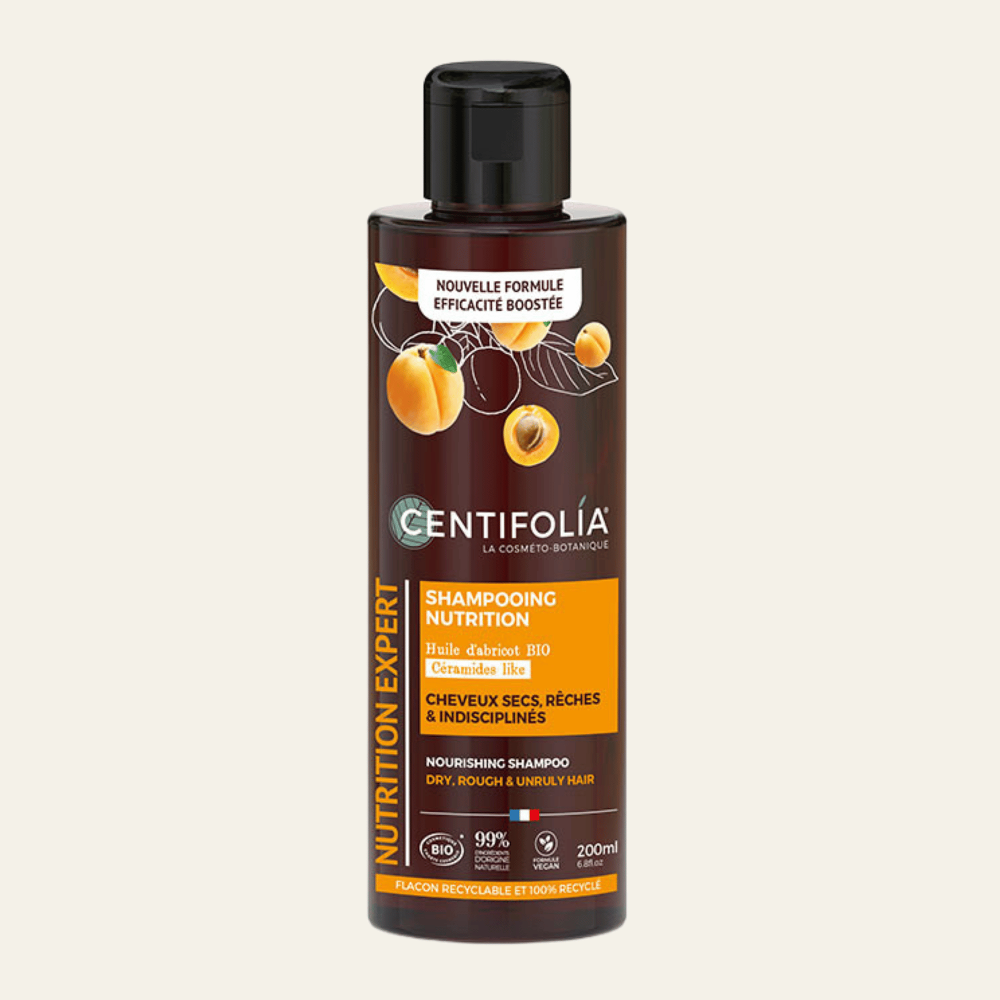 Shampoing nutrition à l'huile d'abricot BIO