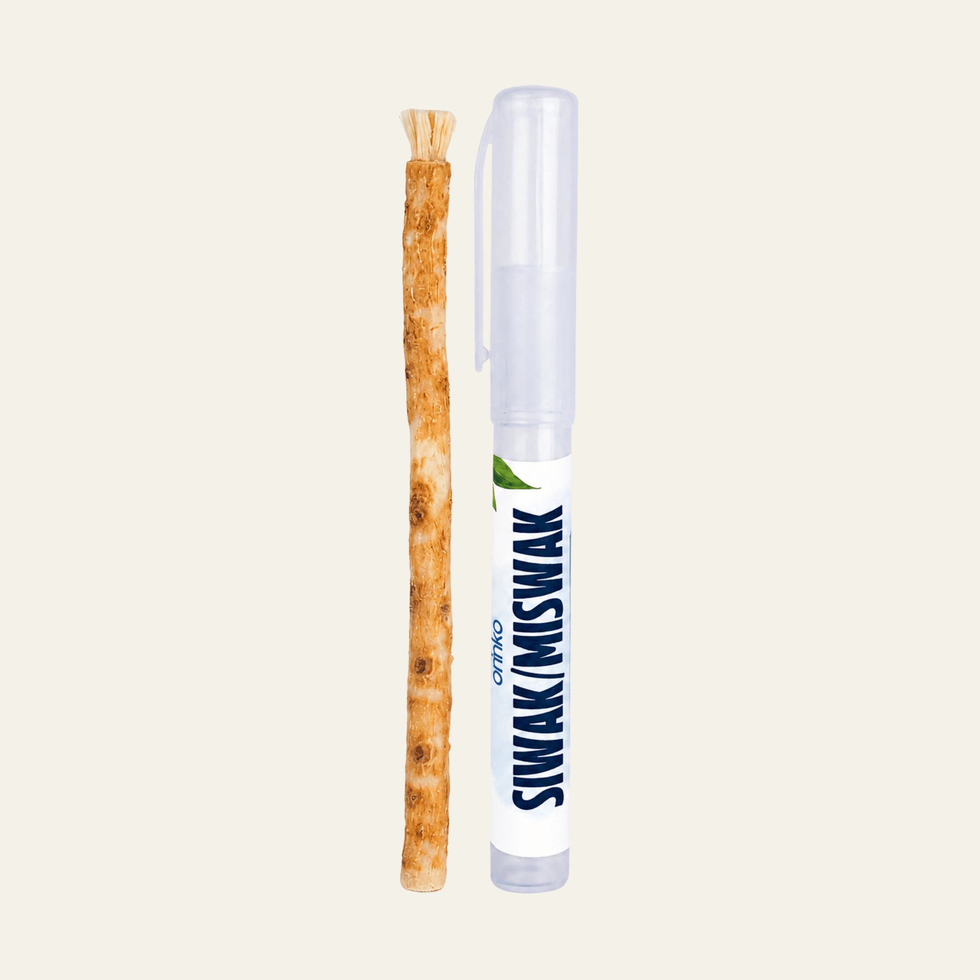 Siwak naturel avec étui, racine de Salvadora persica