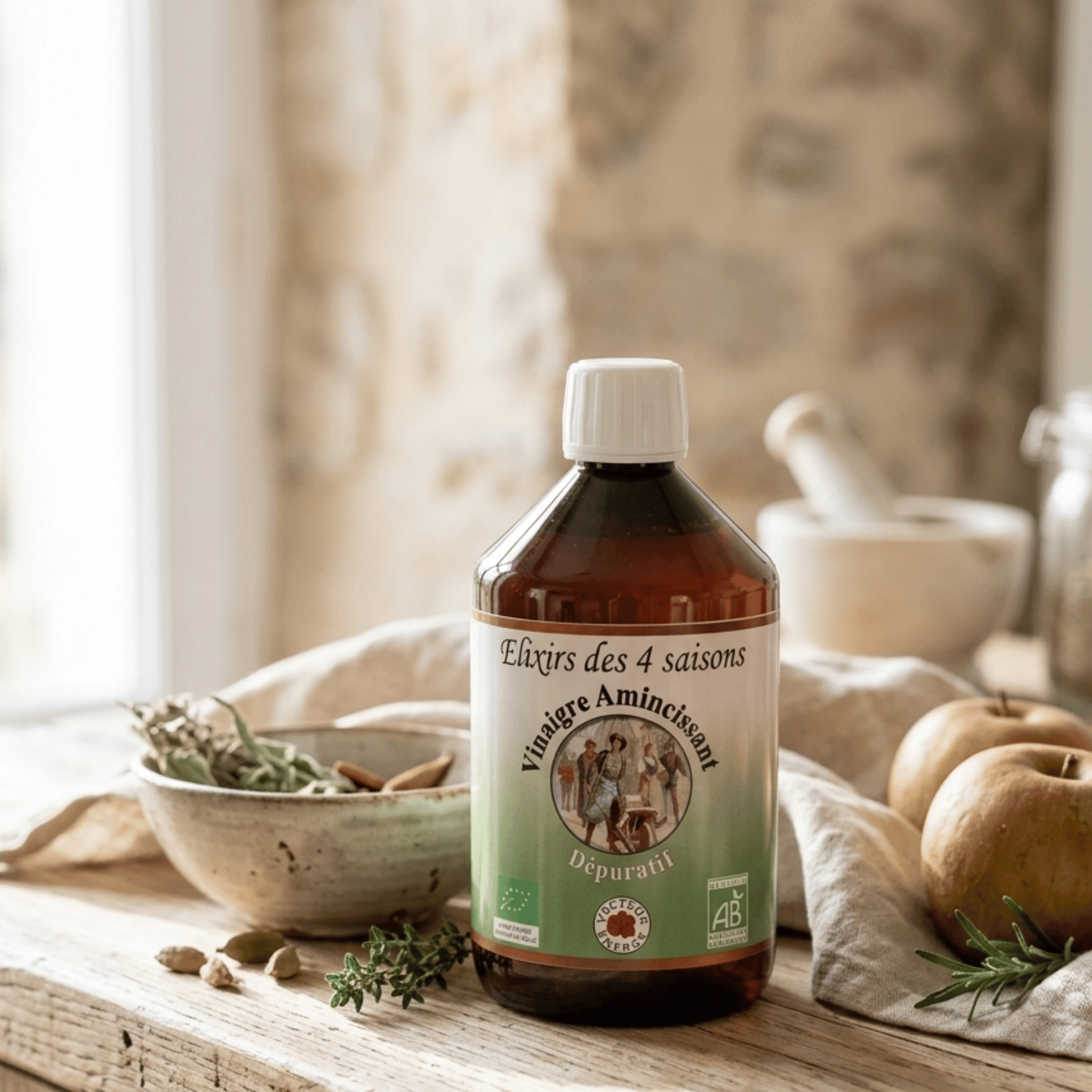 Vinaigre Amincissant Bio – Élixir des 4 Saisons