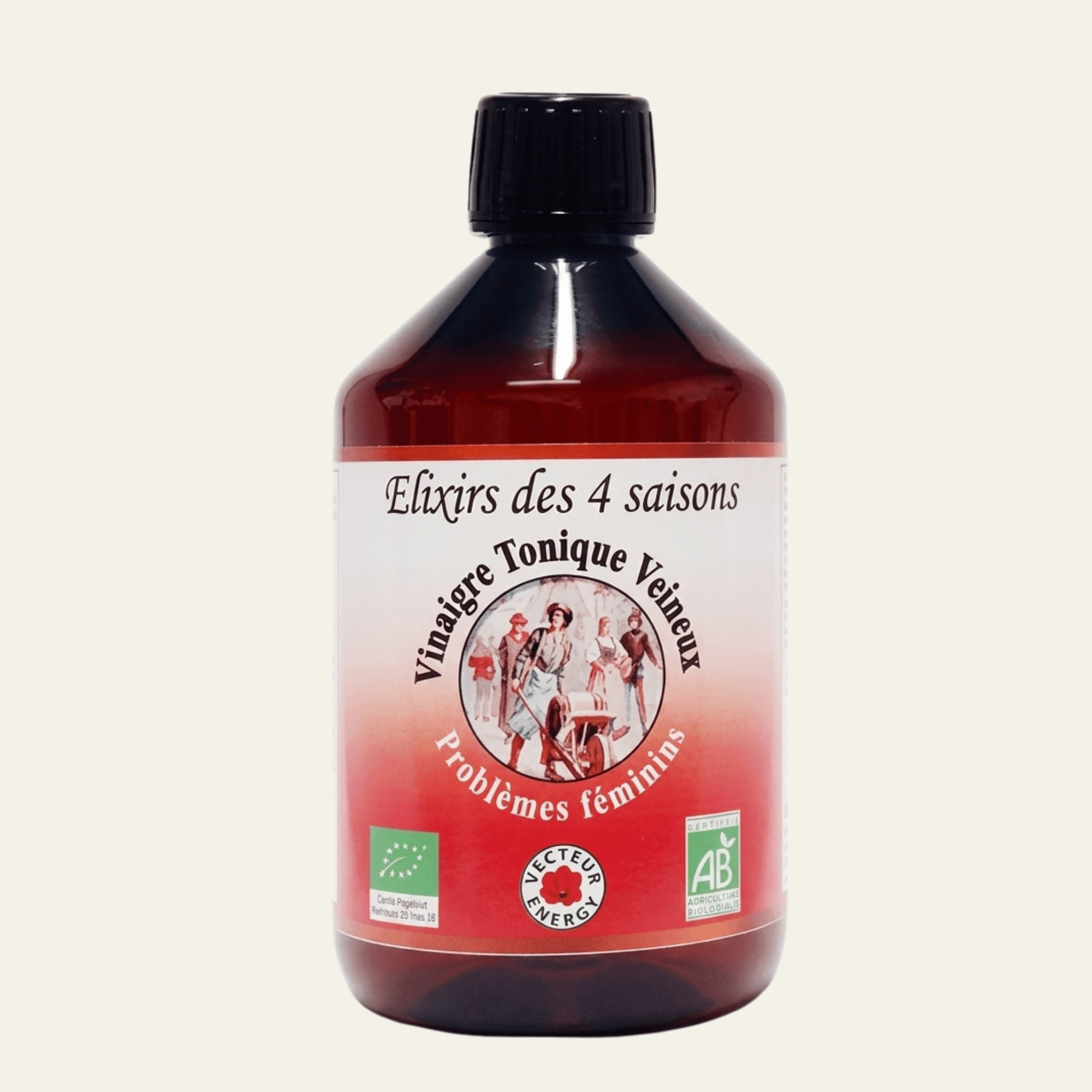 Vinaigre Tonique Veineux Été Bio – Élixir des 4 Saisons