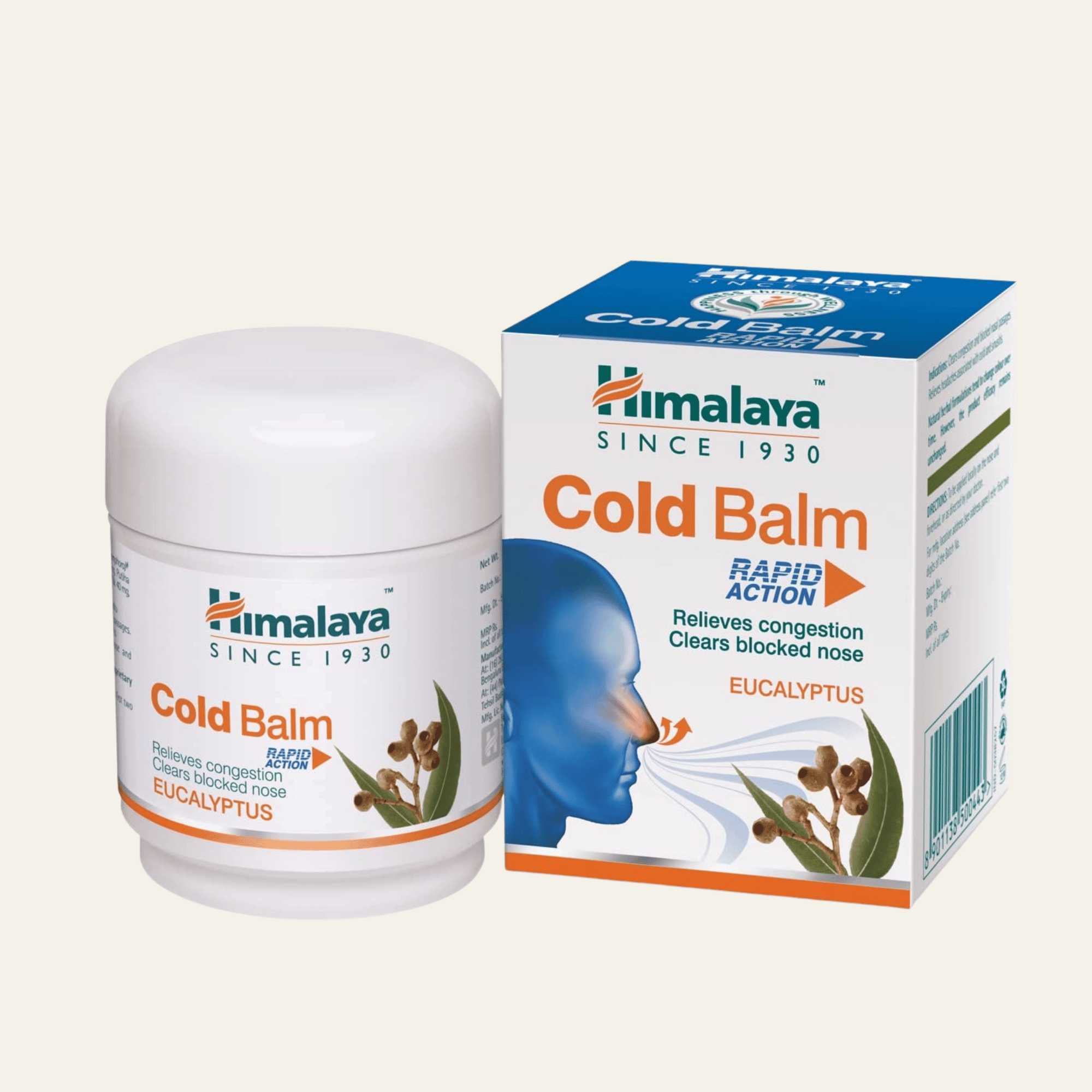 Baume respiratoire Himalaya à l’eucalyptus, camphre et menthe