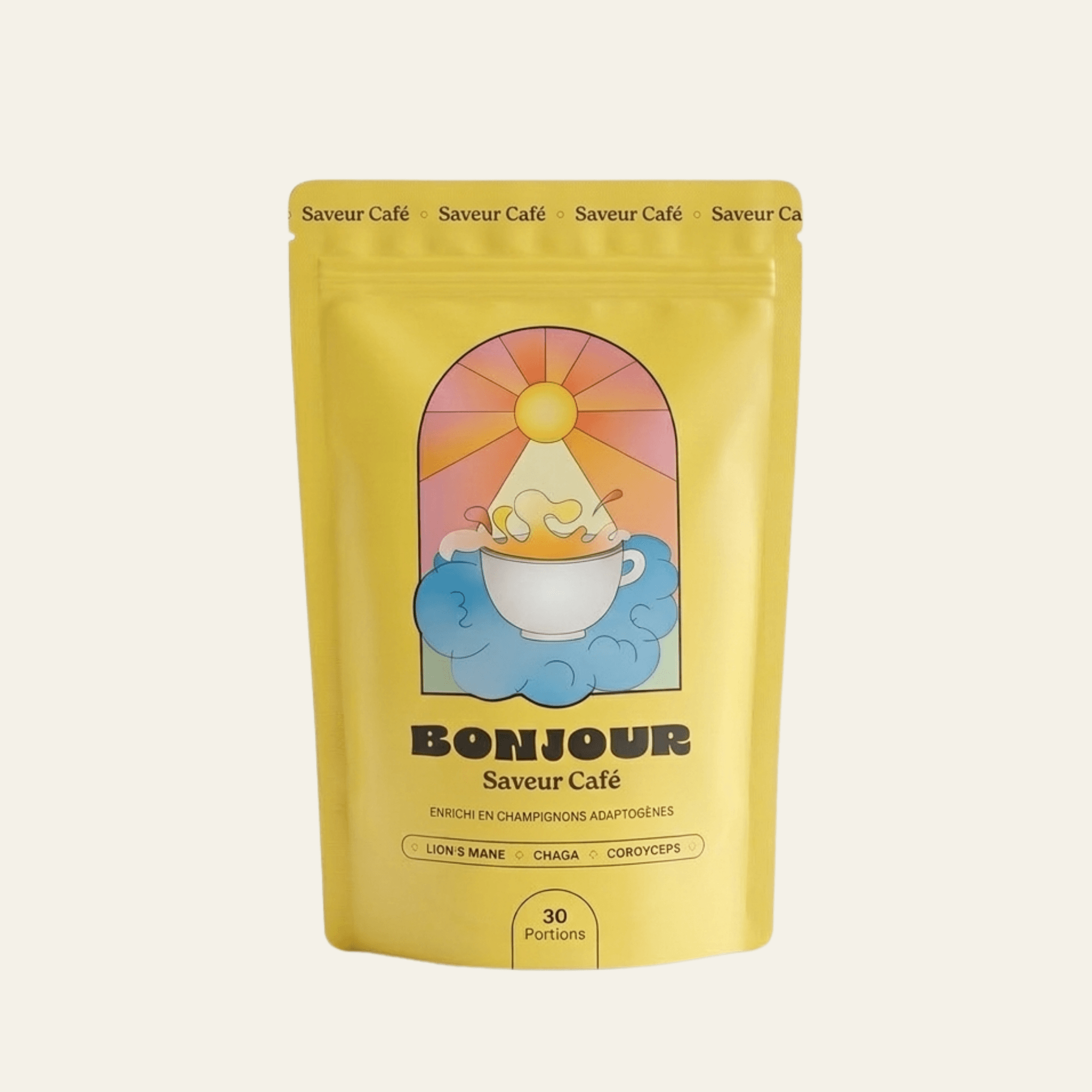 poudre de café aux adaptogènes, champignons, vendue en suisse chez terrame