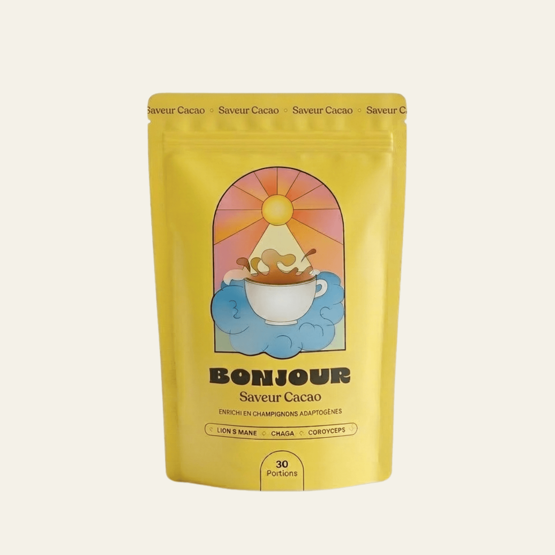 poudre de cacao aux adaptogènes, champignons, vendue en suisse chez terrame
