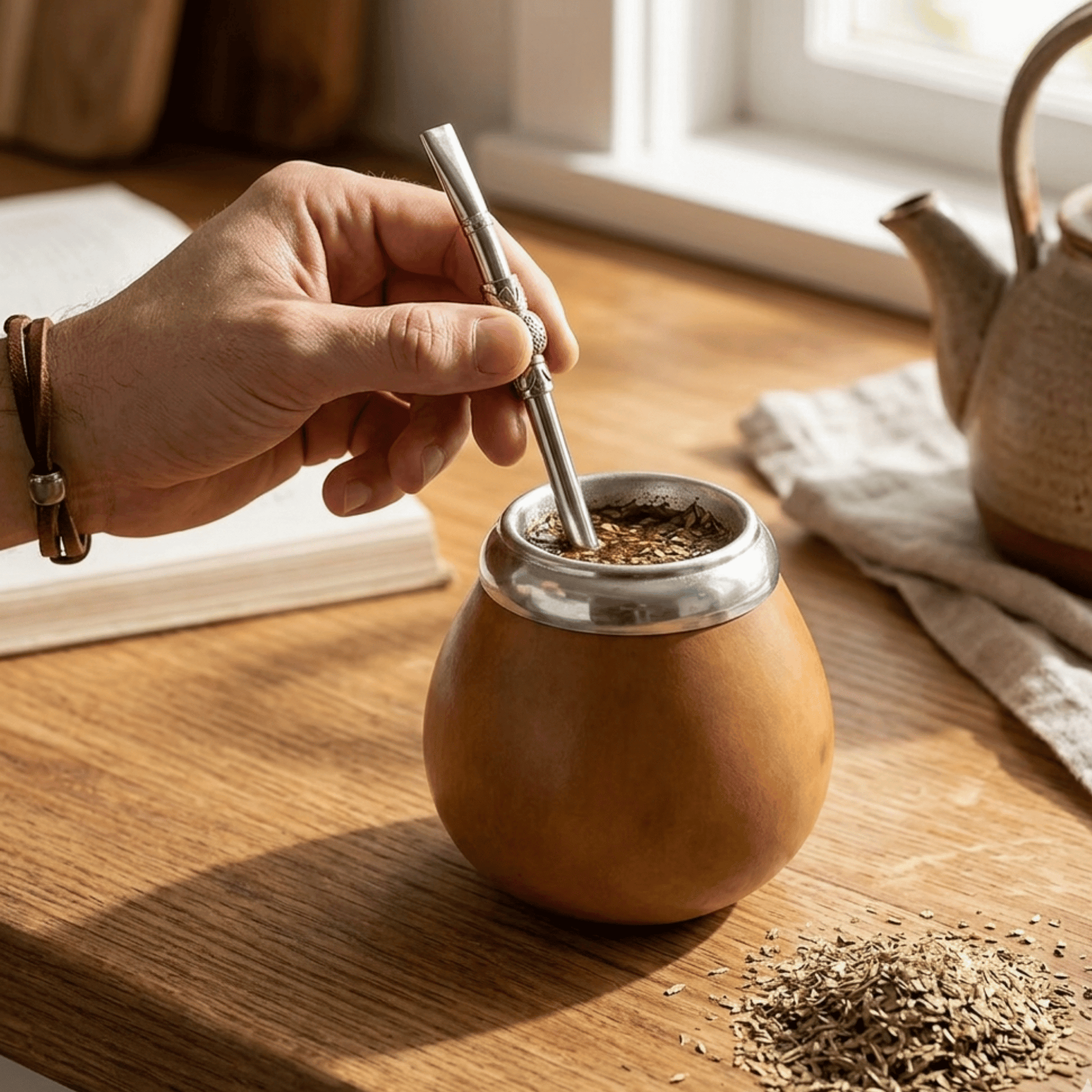calebasse et bombilla pour boire le maté en suisse