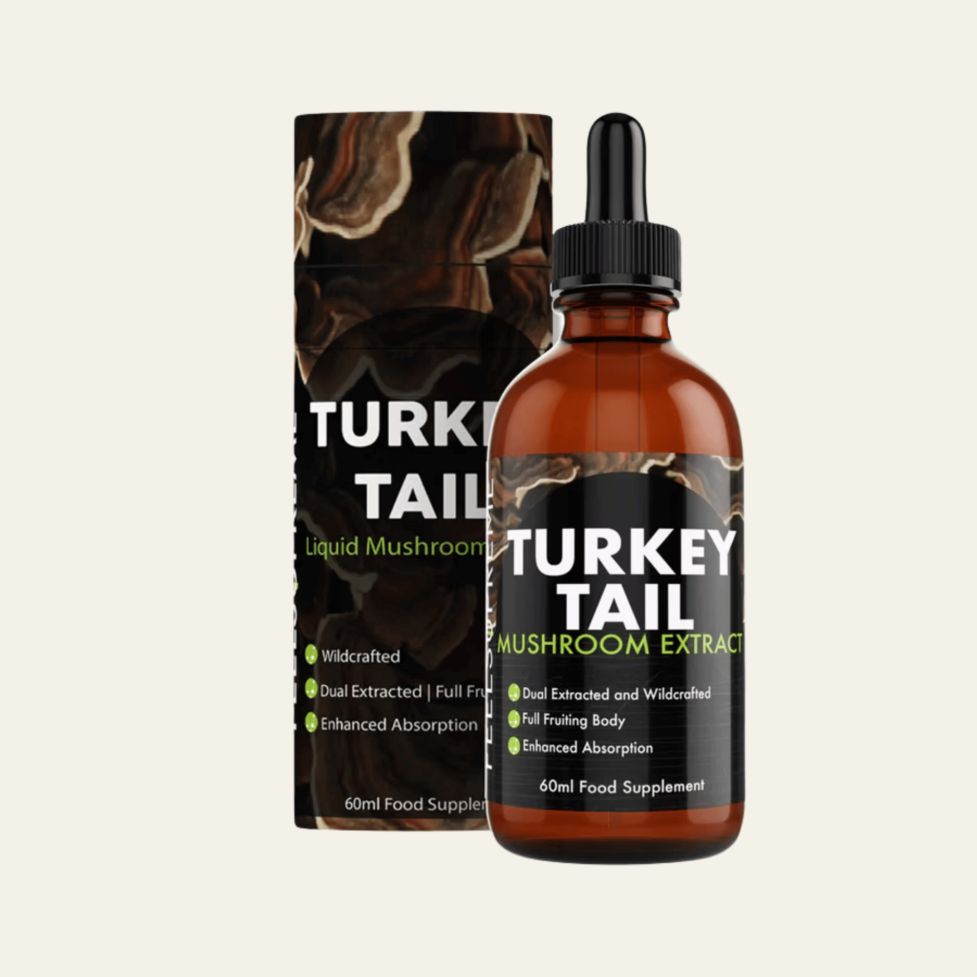 extrait du champignon turkey tail, queue de dinde, en goutte vendu en suisse chez terrame