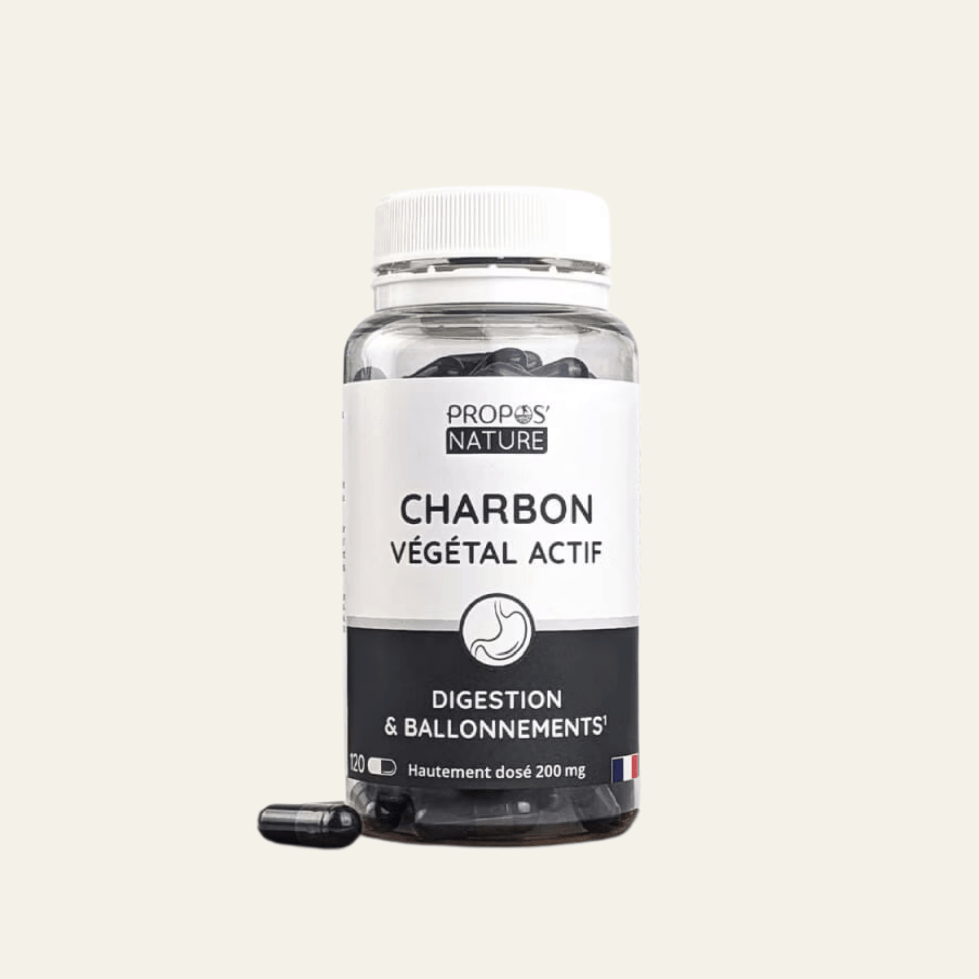 carbon végétal actif pour digestion et ballonnements, vendu en suisse chez terrame
