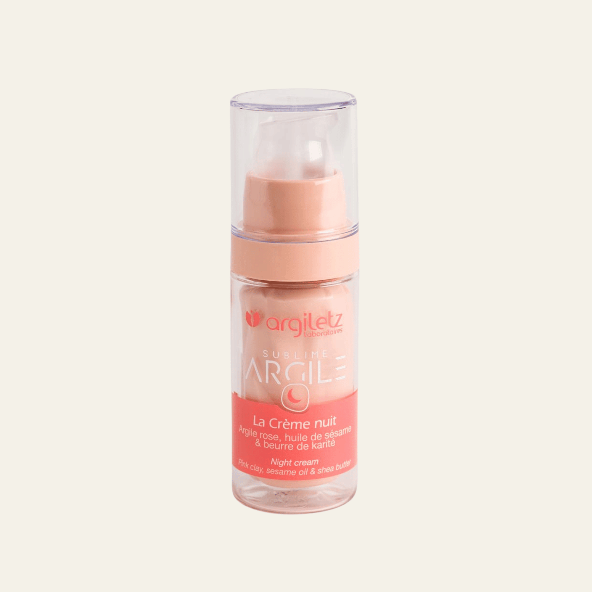 Crèmes visage Argiletz Sublime Argile rose 30 ml. Version jour argan & karité ou nuit sésame & karité, pour confort et éclat.