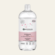 Eau micellaire Éclat de Rose Centifolia 500 ml à la rose bio, acide hyaluronique et vitamine C. Démaquille visage, yeux et lèvres.