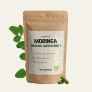 Gélules de moringa bio 500 mg, format 60 gélules. Vegan, sans gluten et sans additifs