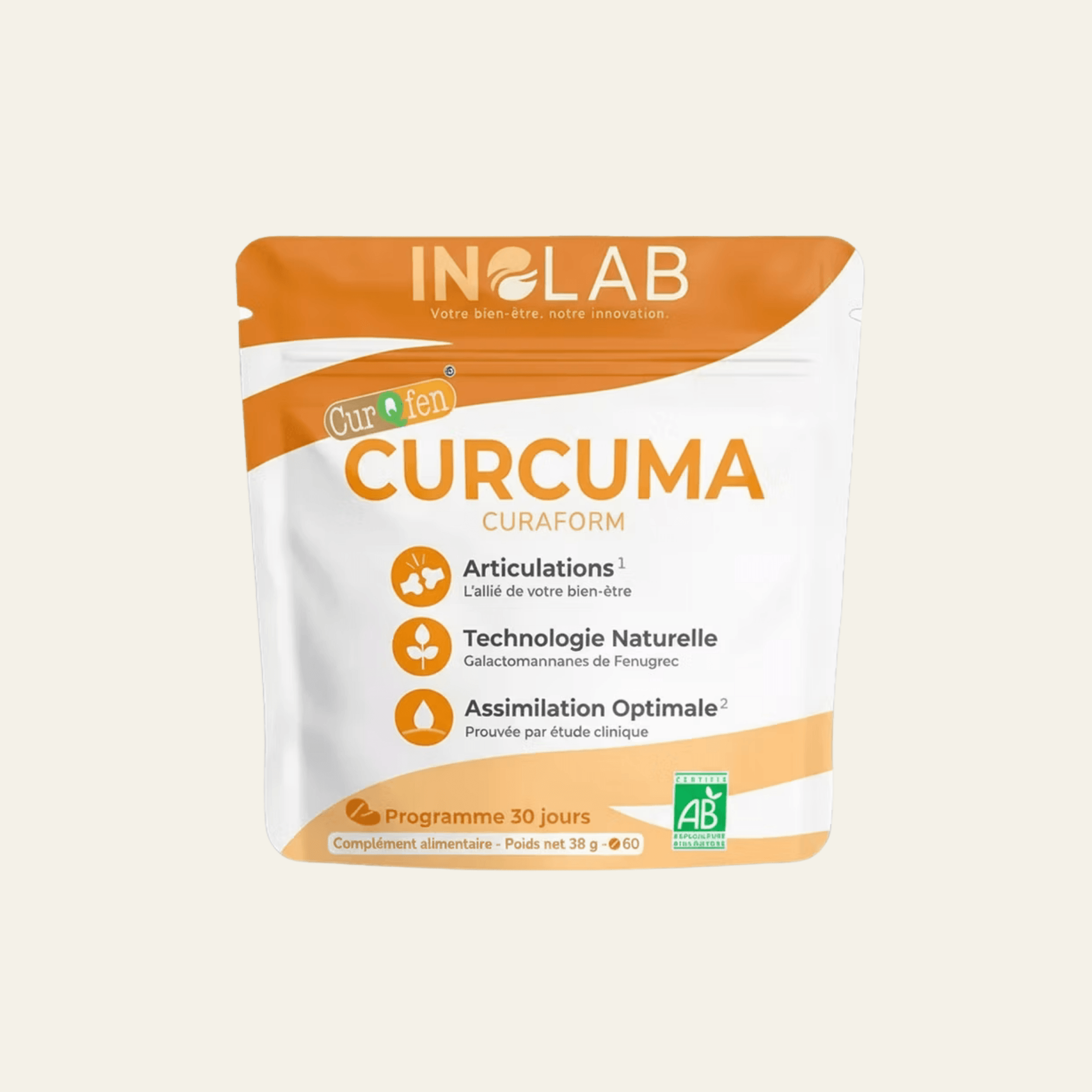 curcuma bio de la marque inolab vendu en suisse chez terrame