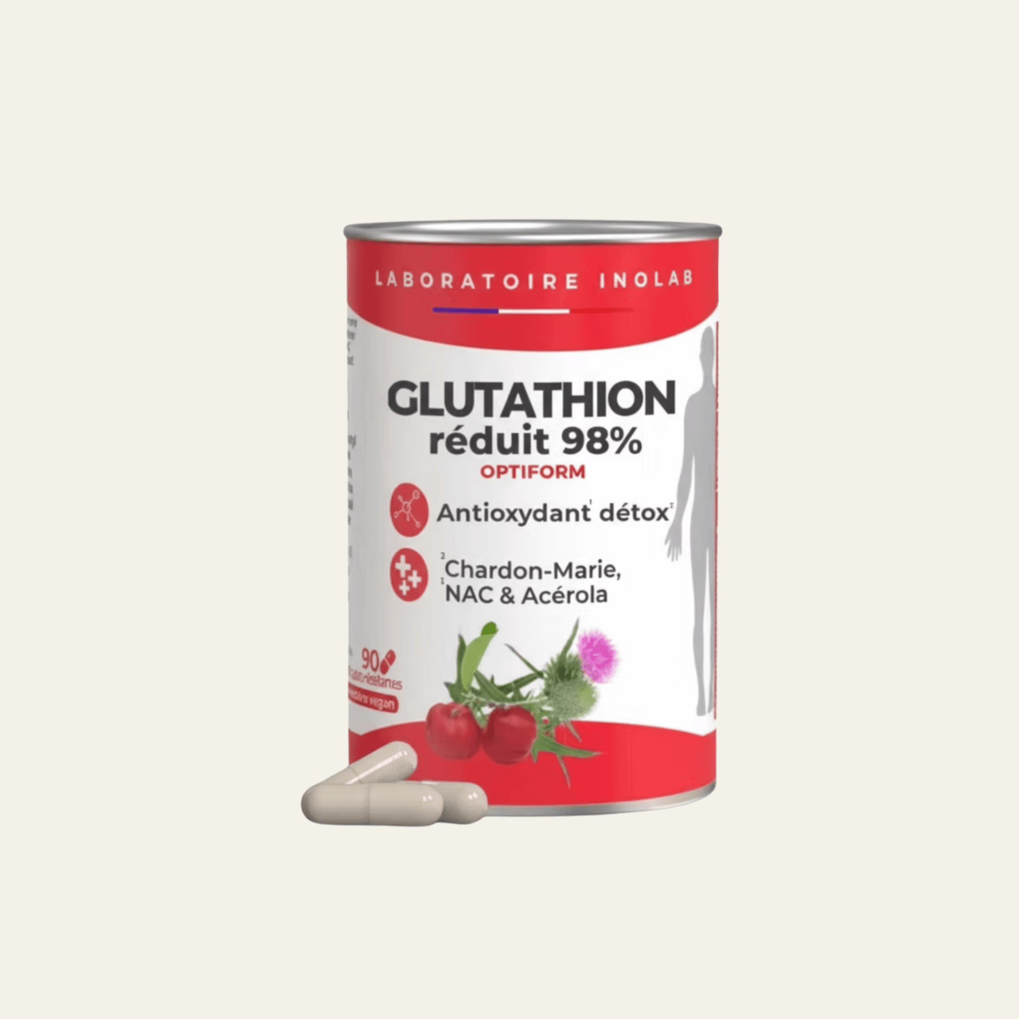 glutathion chardon-marie, NAC et acérola en capsules vendu en suisse chez terrame