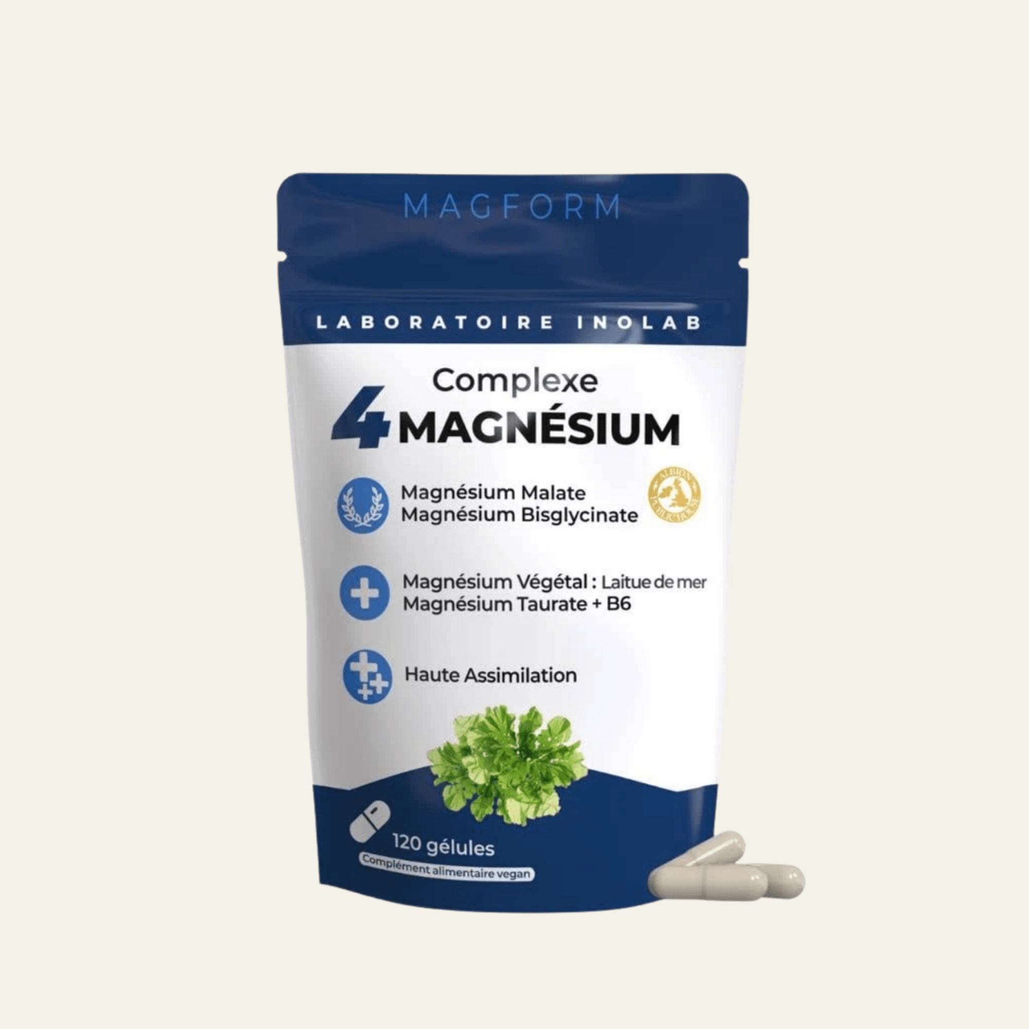 complexe 4 magnésium vegan en capsules bio suisse terrame