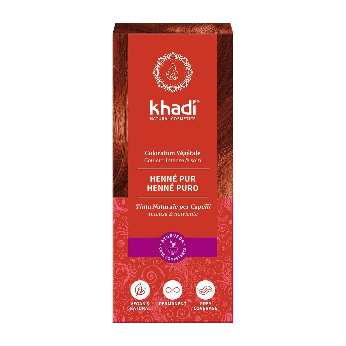 Khadi Henné Pur – coloration végétale 100 g