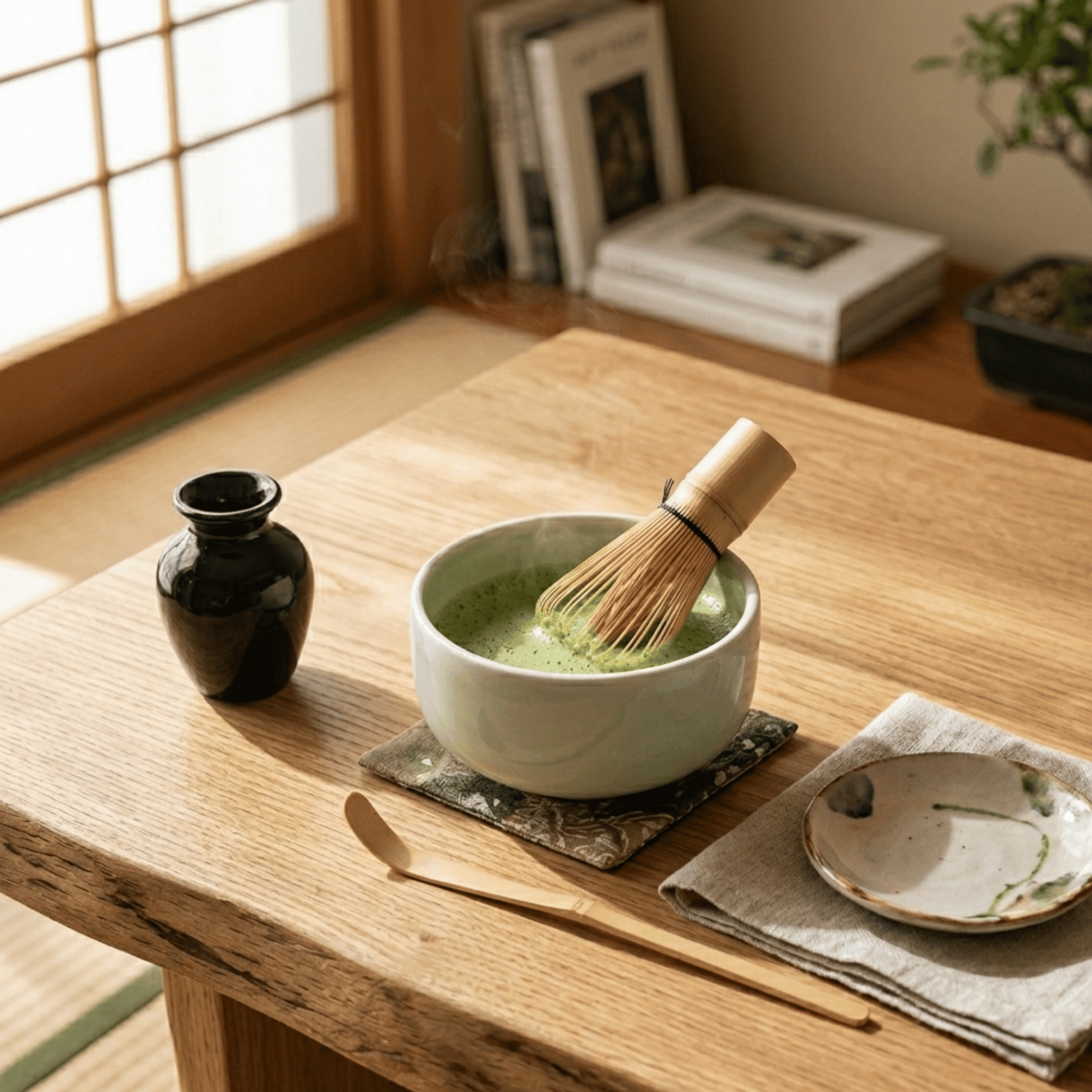 Kit pour matcha avec chasen et support