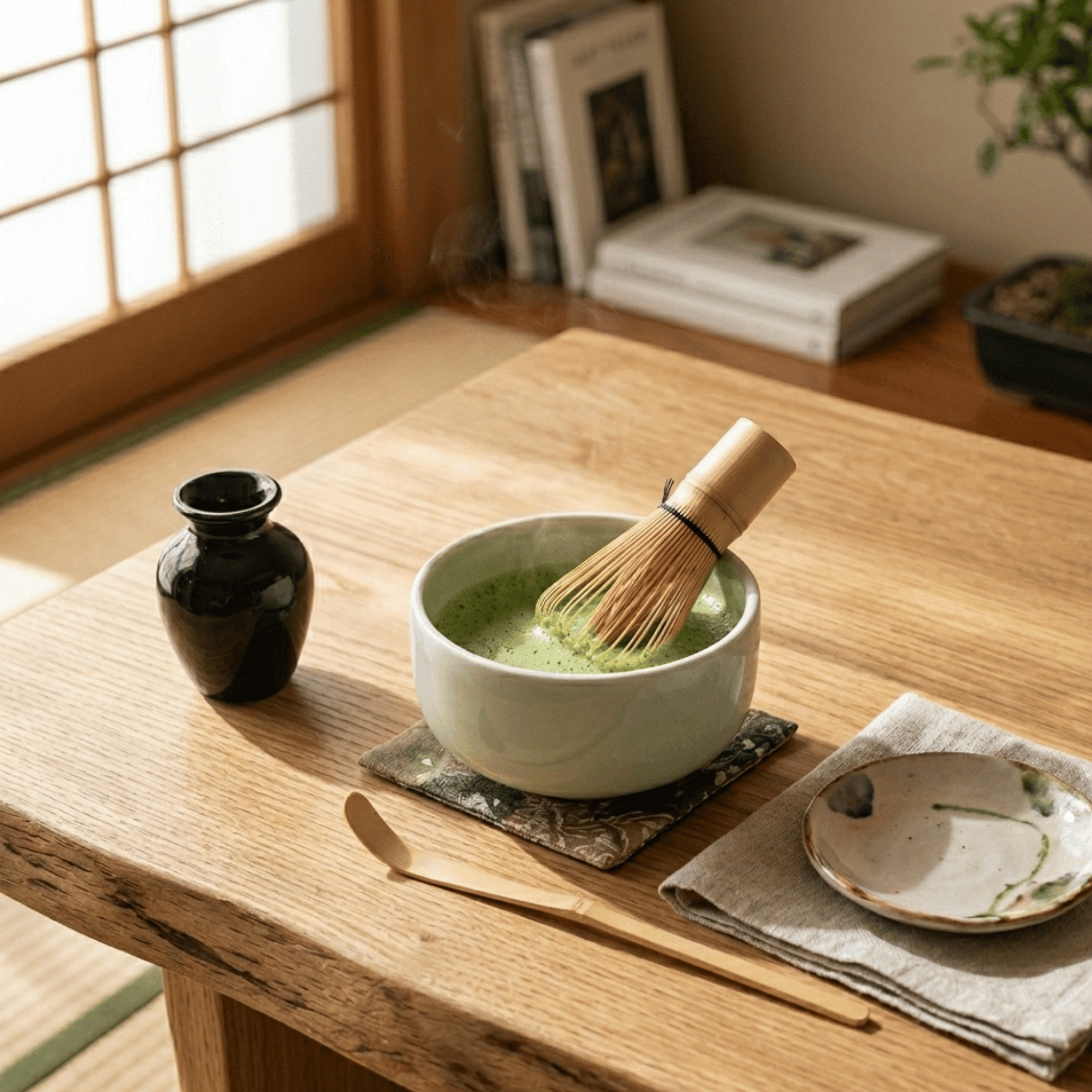 Kit pour matcha avec chasen et support