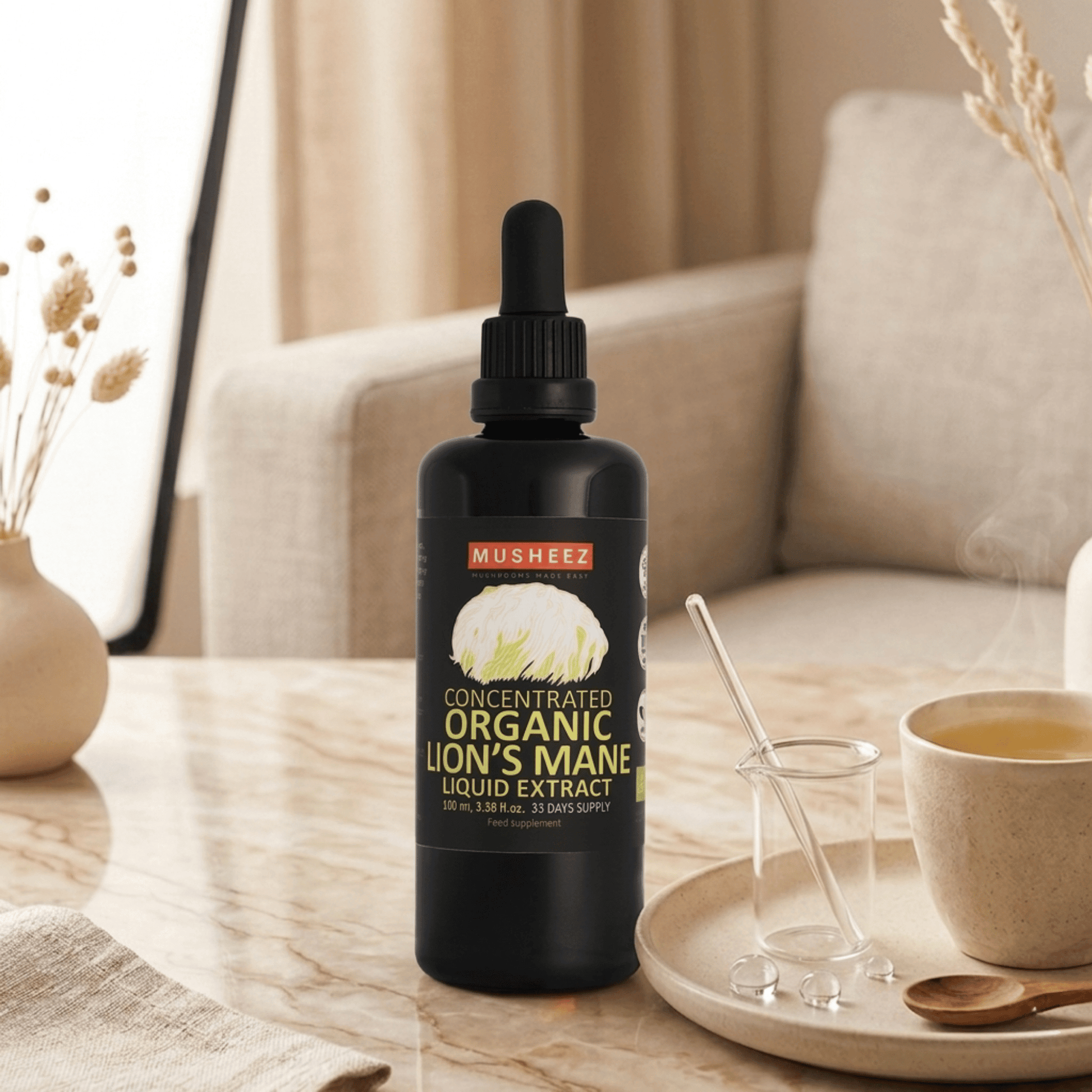 extrait liquide de lion's mane organique, bio-suisse