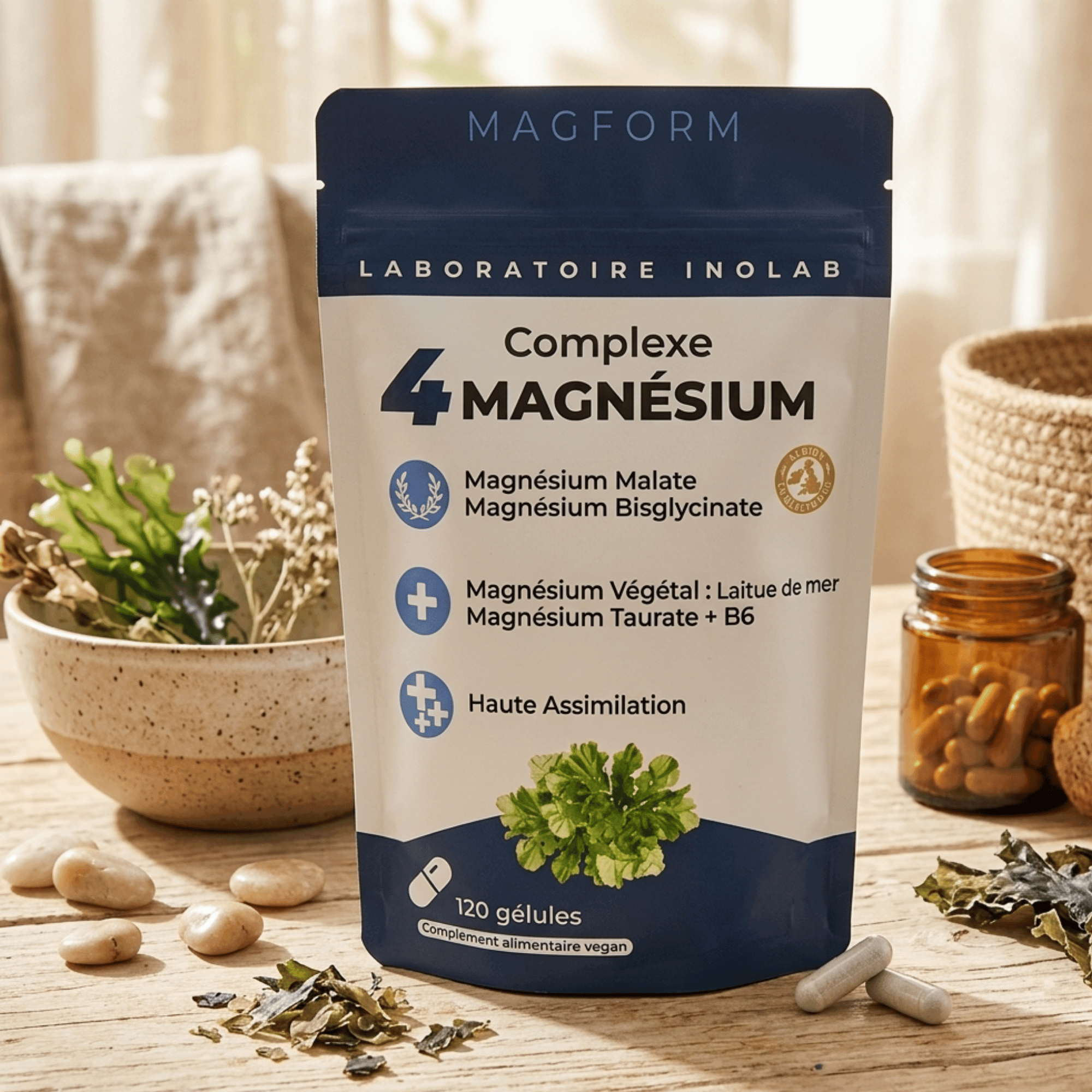 complexe 4 magnésium vegan en capsules bio suisse terrame