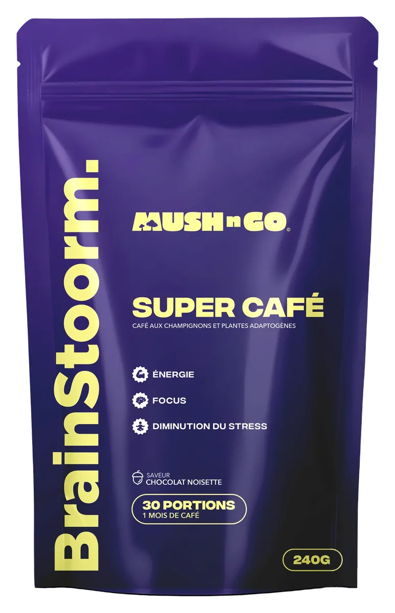 Mush n Go Brainstoorm chocolate hazelnut flavour pouch