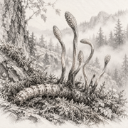 Cordyceps sinensis – illustration botanique MycoForce