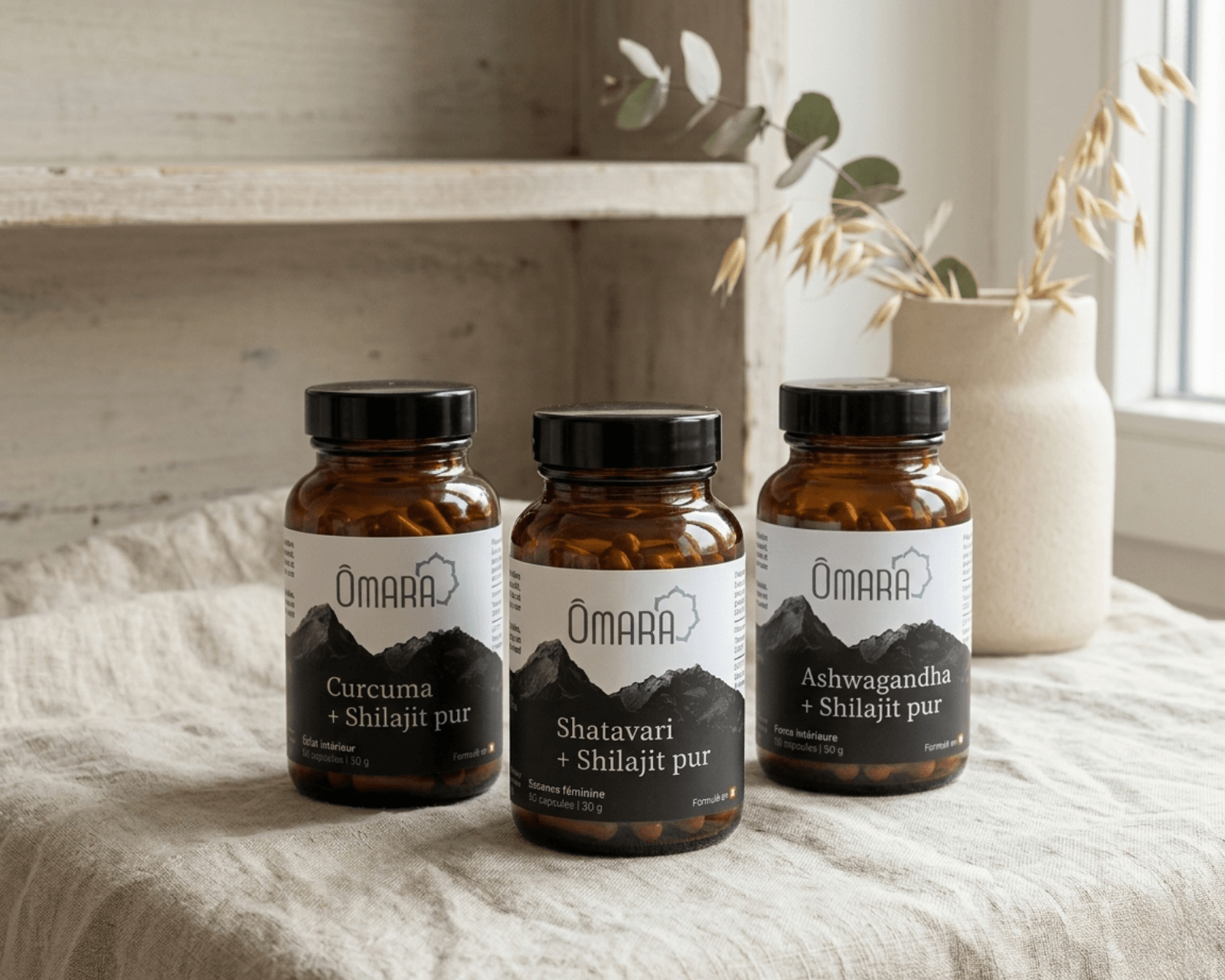 Capsules d'ashwagandha et shilajit pur