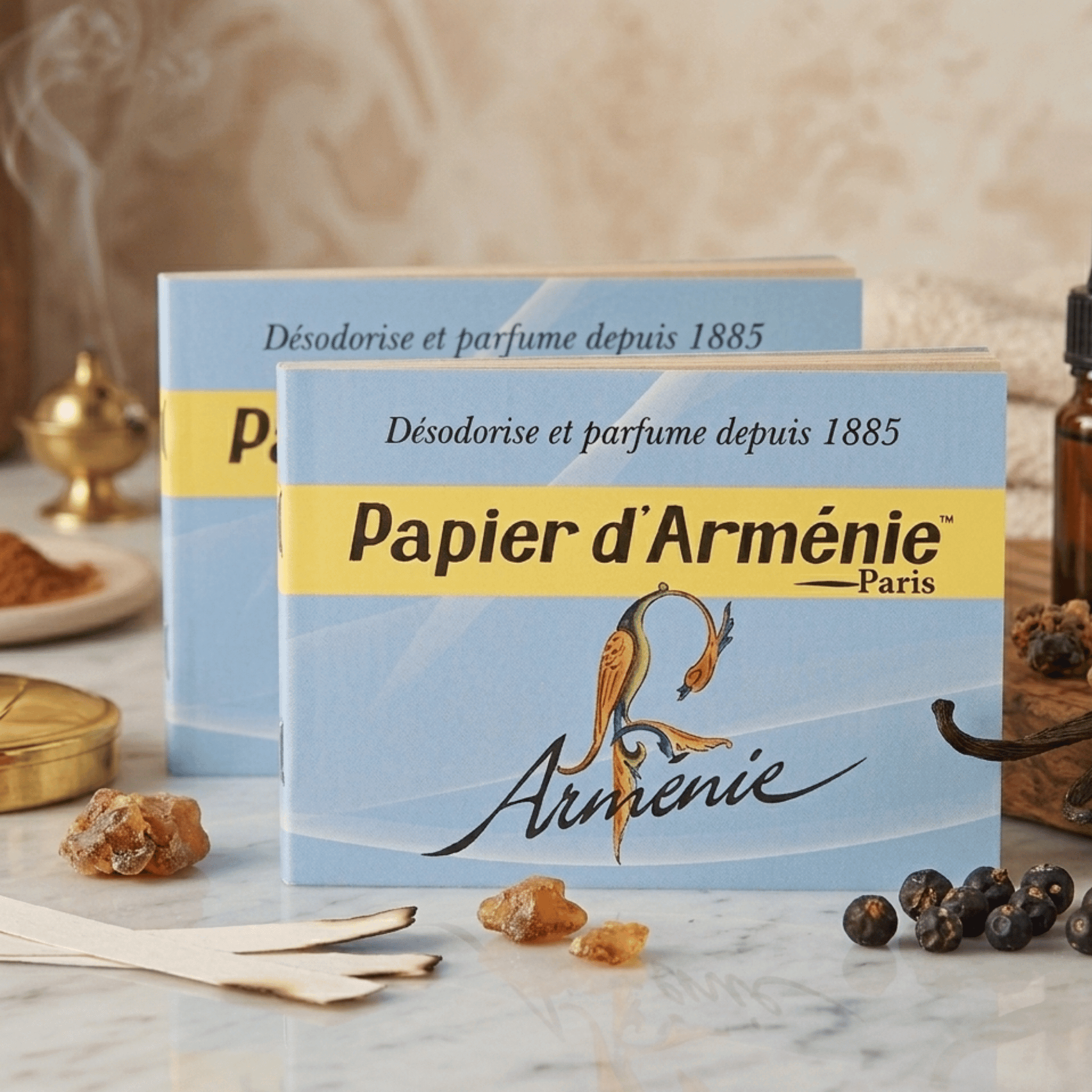 papier d'arménie à brûler, traditionnel, vendu en suisse par terrame