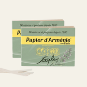 papier d'arménie à brûler, traditionnel, vendu en suisse par terrame