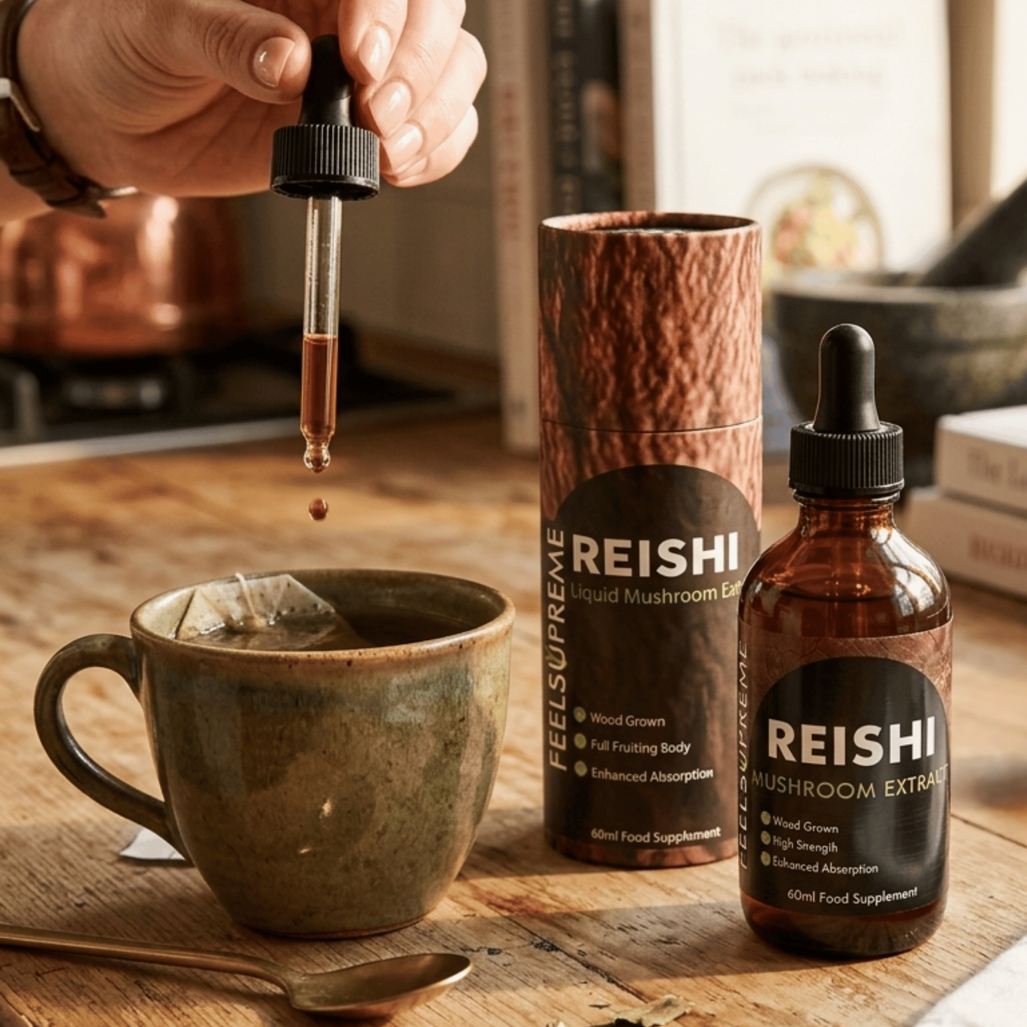 extrait de champignons bio reishi vendu en suisse chez terrame