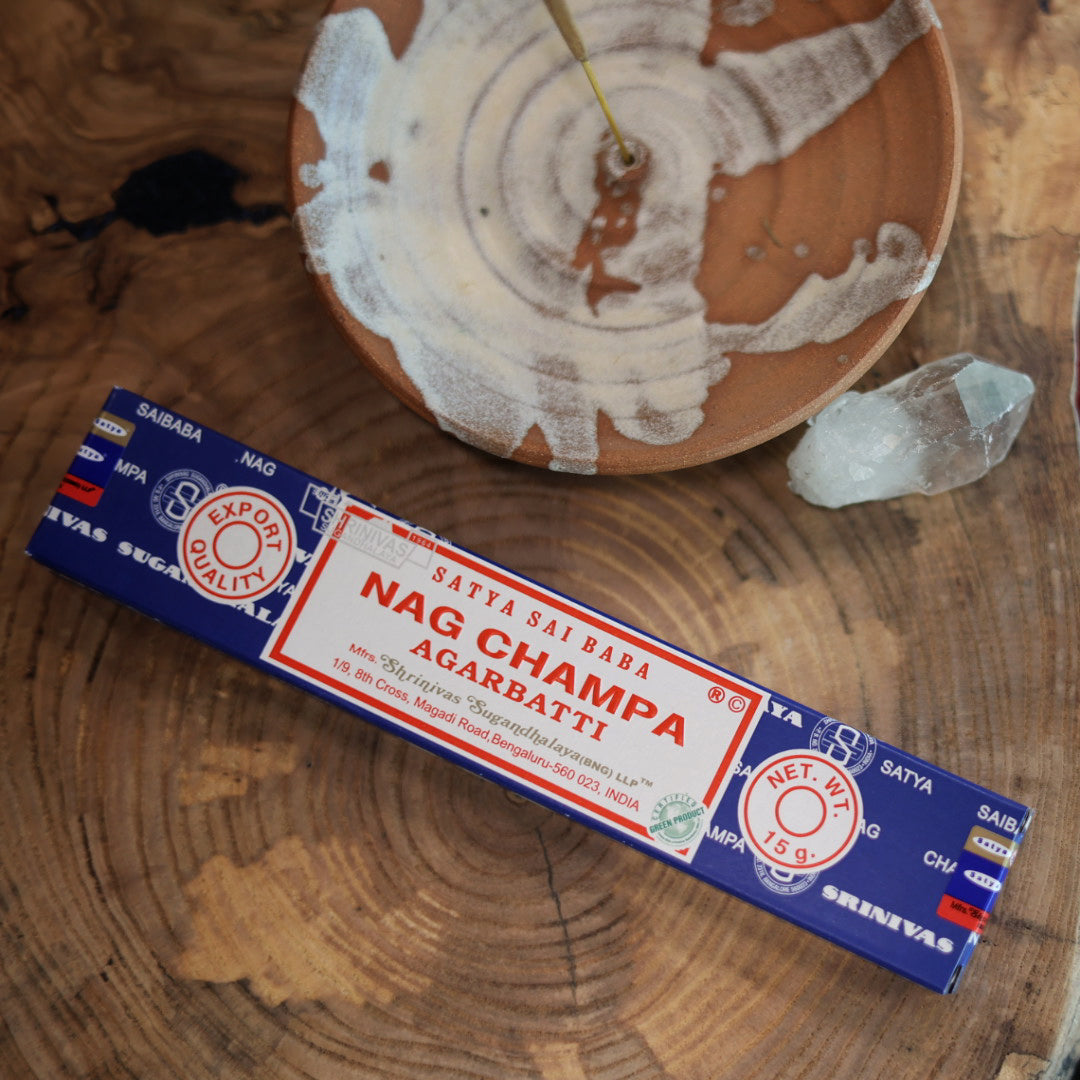Boîte bleue Satya Sai Baba Nag Champa 15 g