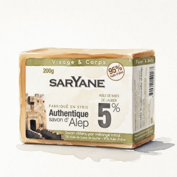 Savon d’Alep Saryane 5 % de laurier 200 g