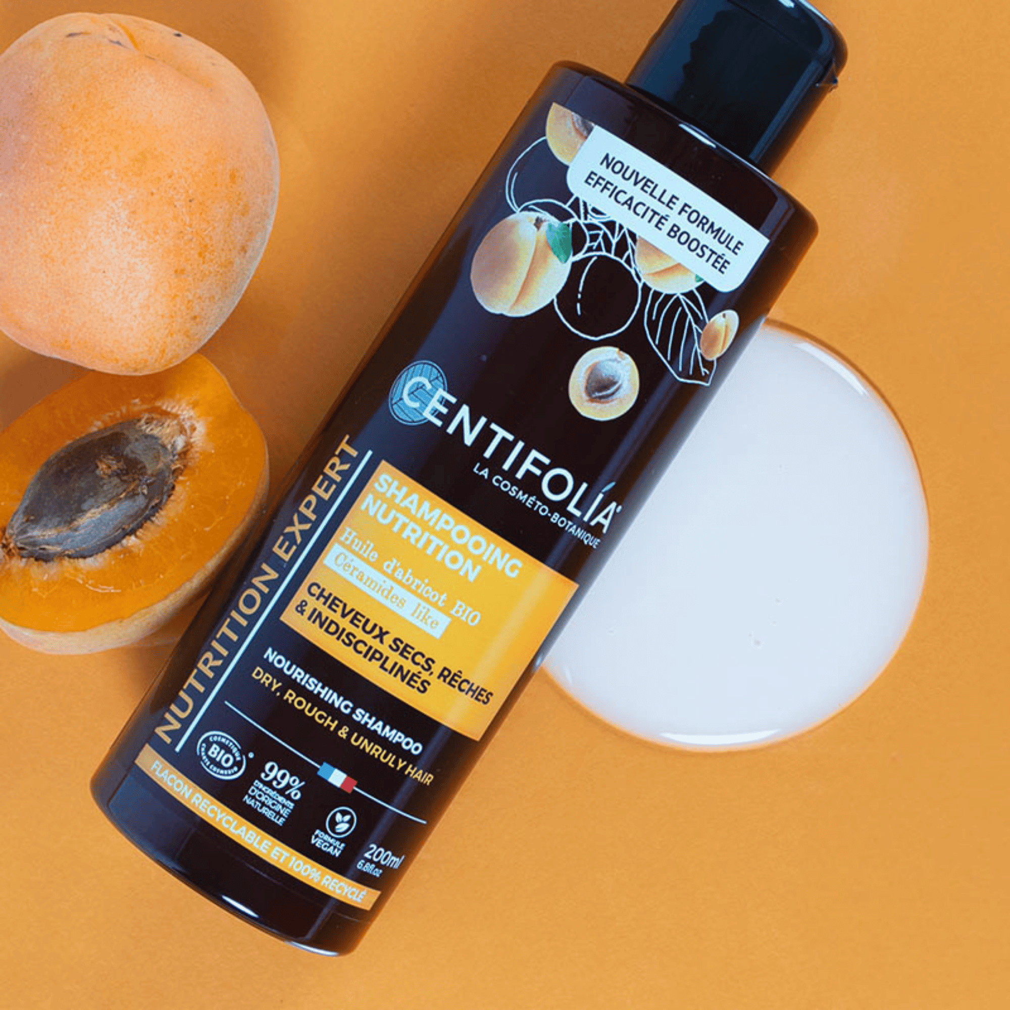 Shampoing nutrition à l'huile d'abricot BIO