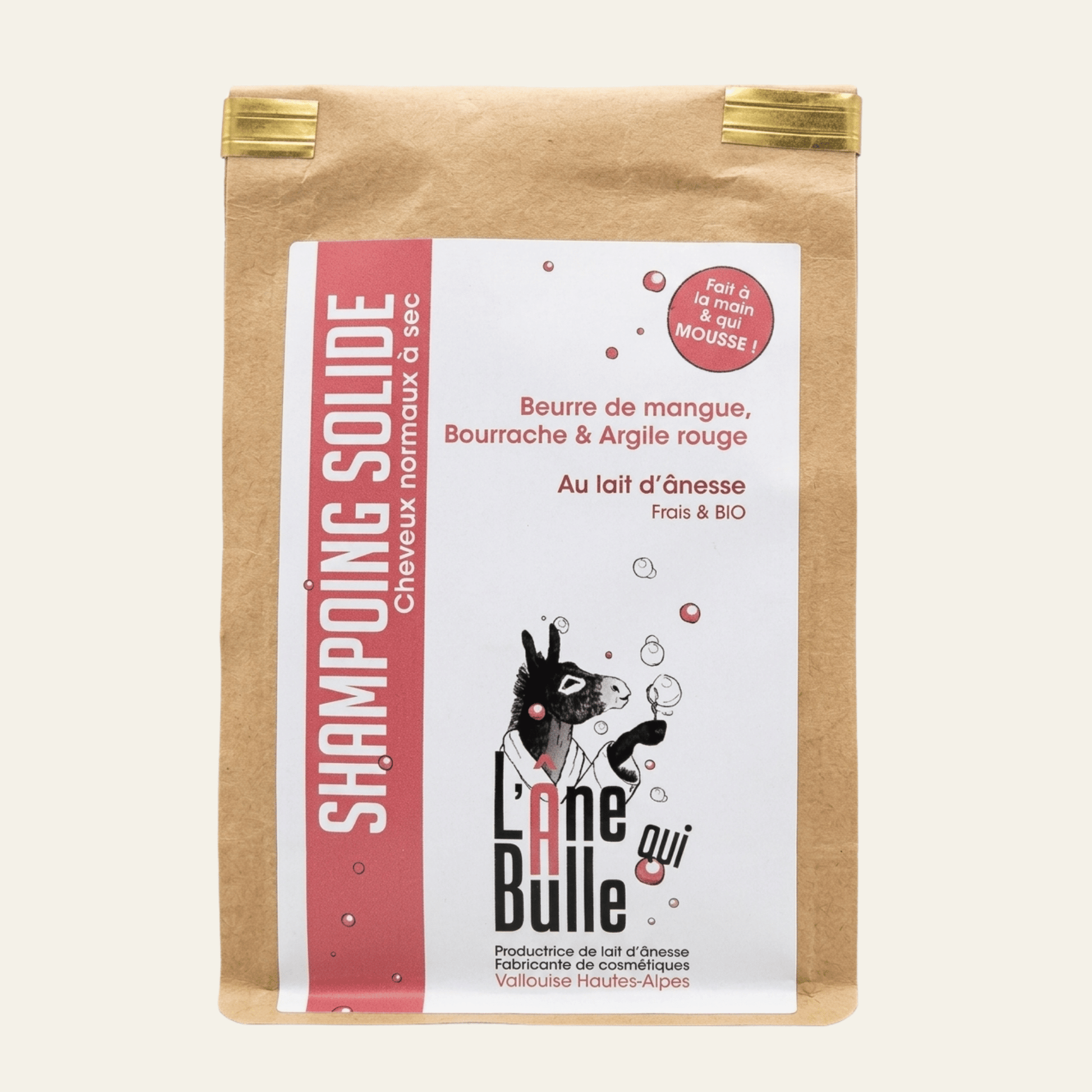 Shampoing solide au lait d'anesse 