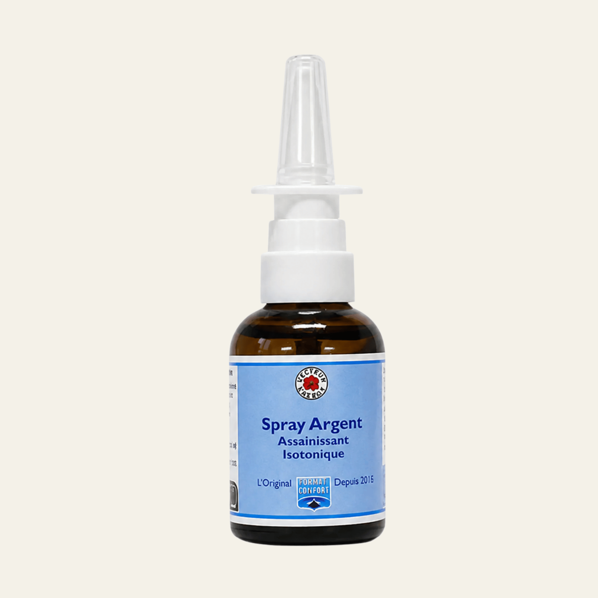 Spray nasal isotonique Vecteur Energy 30 ml à l’argent colloïdal 20 ppm, marjolaine et chlorure de sodium. Hygiène nasale.