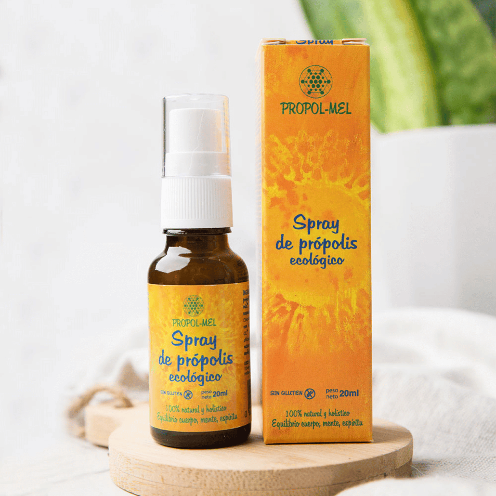 Spray de propolis écologique Propol-Mel 20 ml, avec miel, citron, eucalyptus et romarin