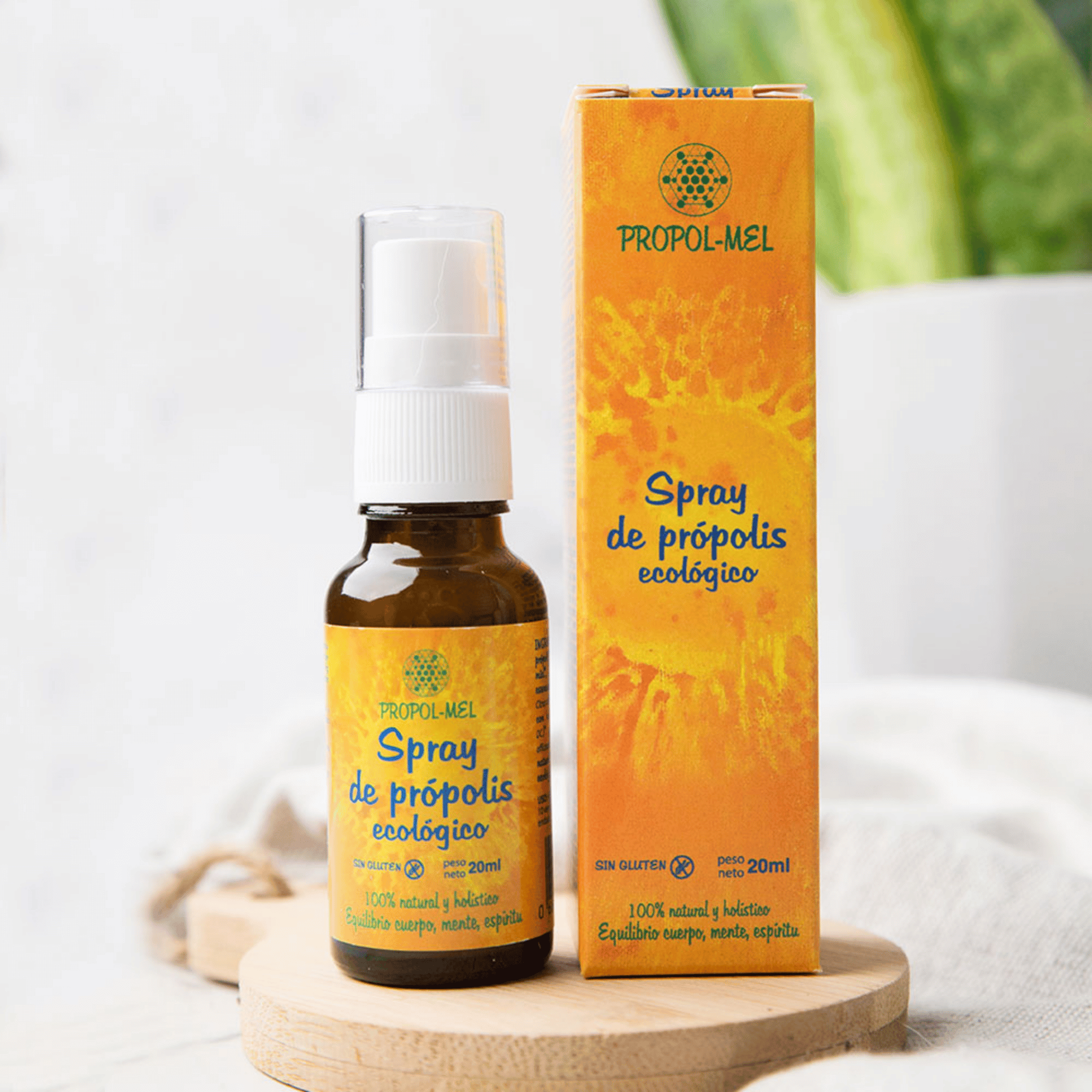 Spray de propolis écologique Propol-Mel 20 ml, avec miel, citron, eucalyptus et romarin