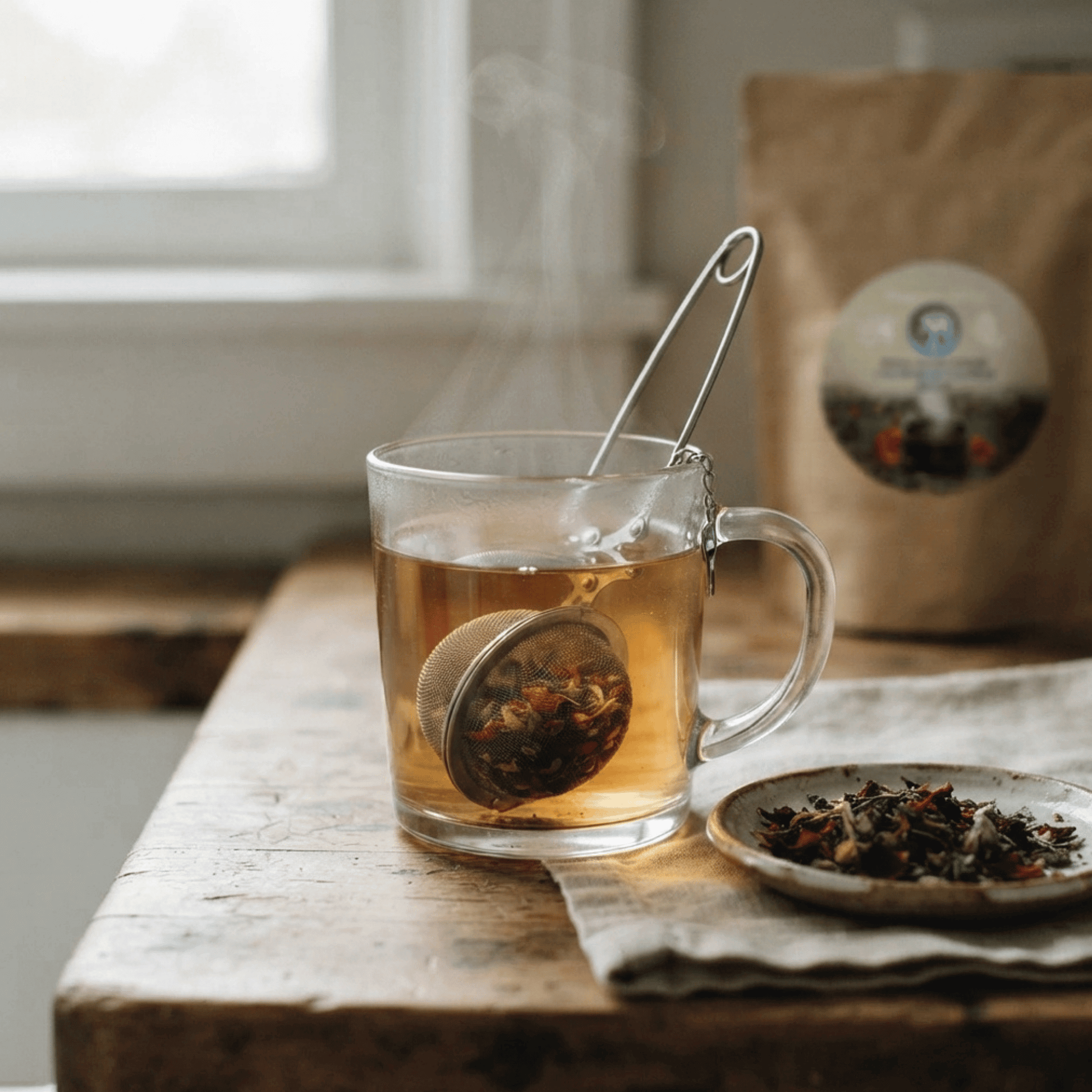 Tisane botanique Ancient Purity 125 g avec hibiscus, cynorrhodon, feuille de framboisier et mûrier sauvage. Sans théine, plantes entières.
