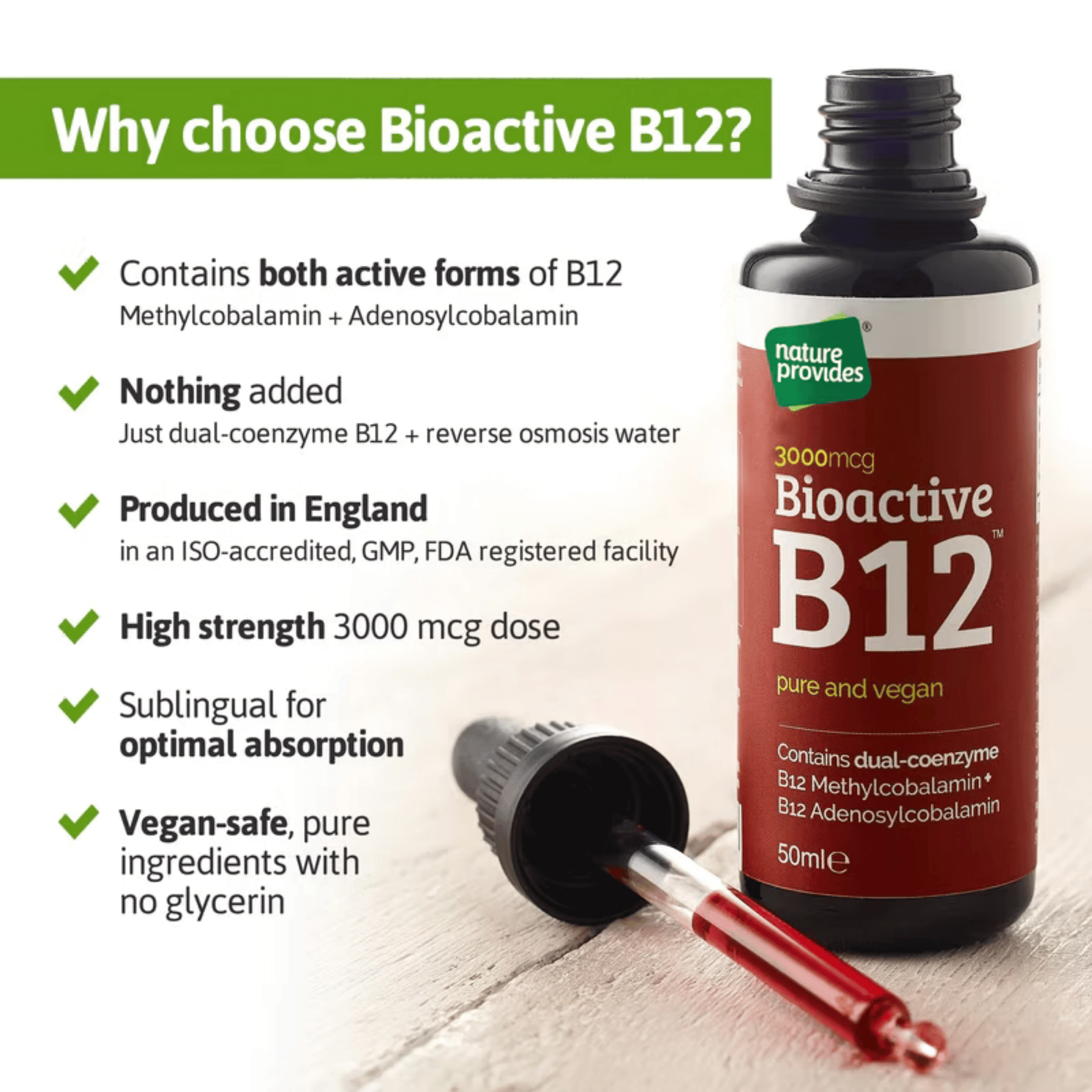 Vitamine B12 bioactive pur et vegan vendu en suisse par terrame