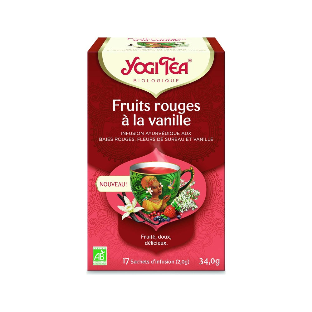 Yogi Tea Fruits Rouges à la Vanille – boîte vue de face